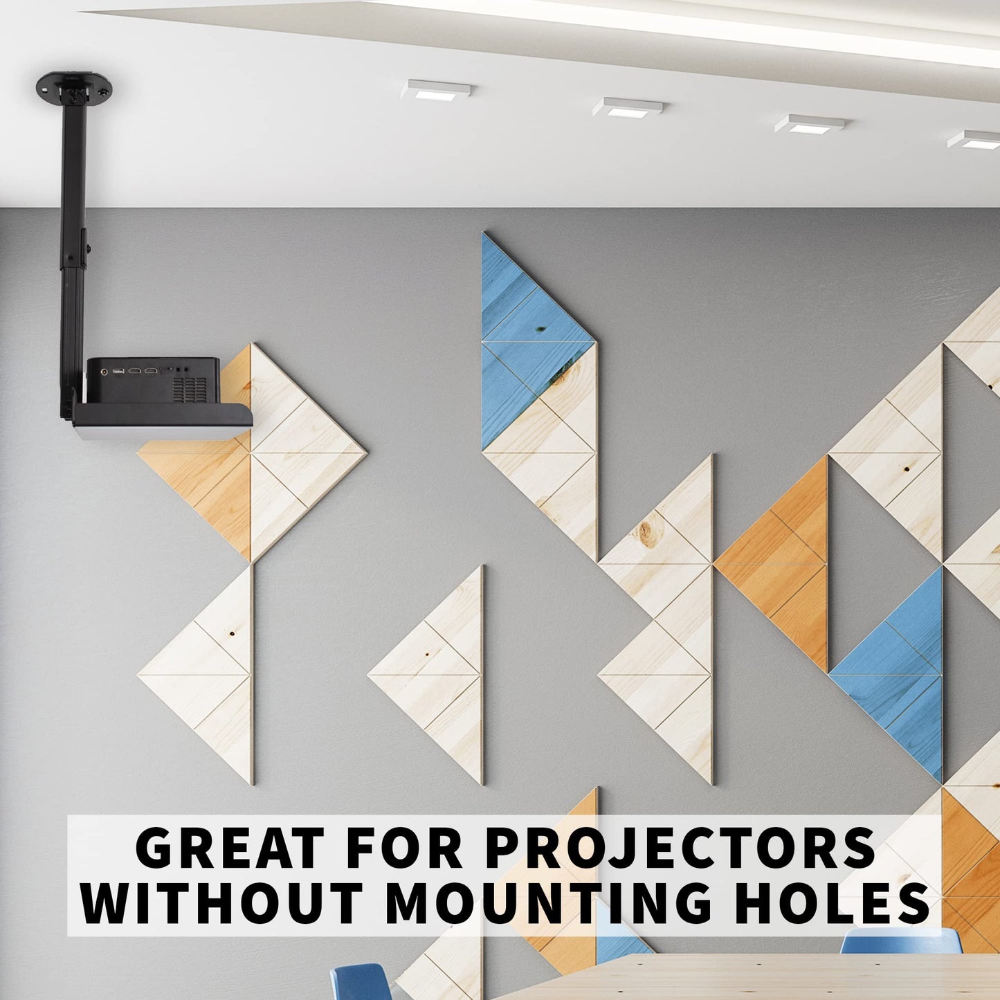 VIVO Adjustable Mounts Ceiling Projector Mount - Tilt, Swivel, Black DEMO