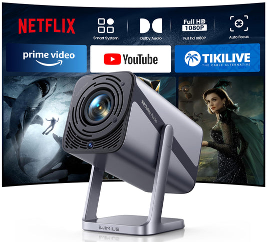 iWIMIUS 4K Projectors Smart Projector with Auto Focus and Dolby Audio for Home