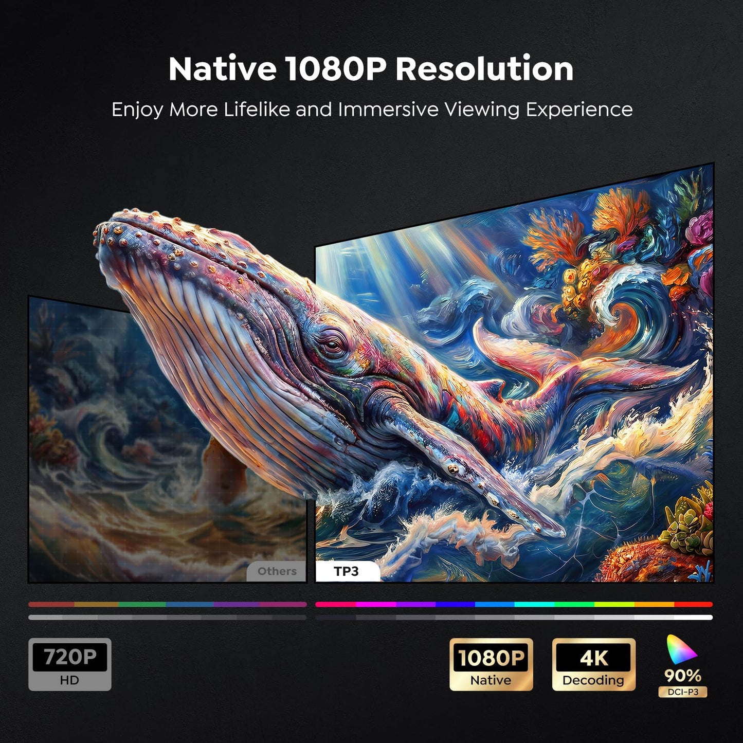 TOPTRO 4K Projectors Projector with Google TV, Netflix, Disney+ Auto Focus -
