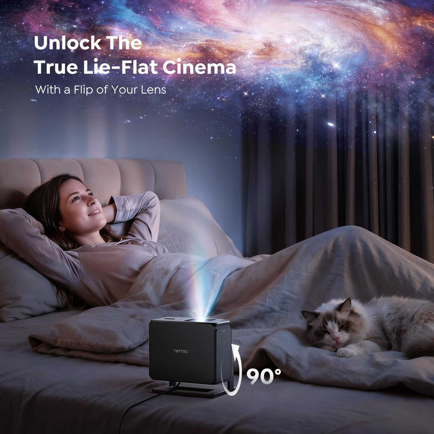 TOPTRO 4K Projectors Projector with Google TV, Netflix, Disney+ Auto Focus -