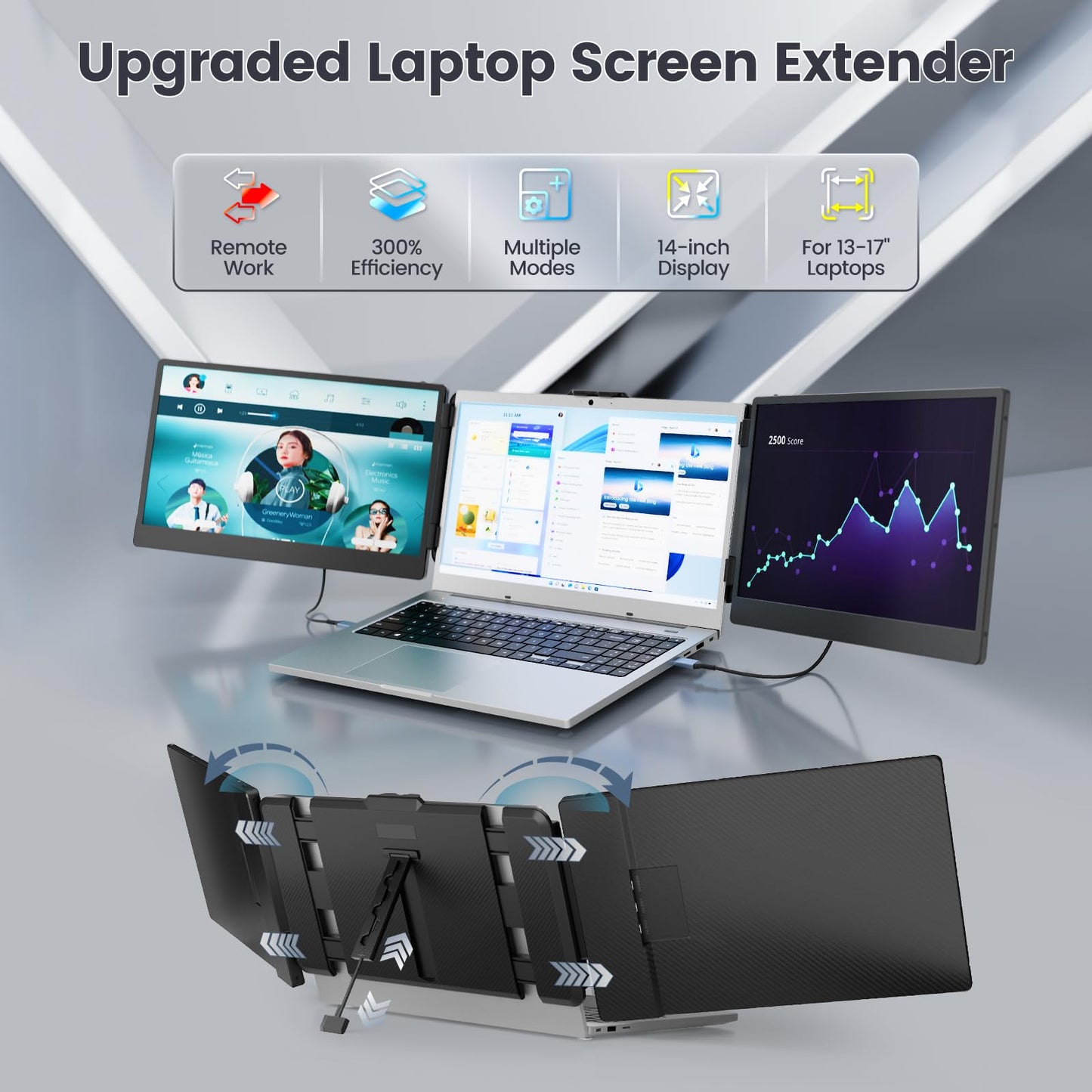 Teamgee 14" Monitors Full HD Portable Monitor with Speakers for Laptop DEMO