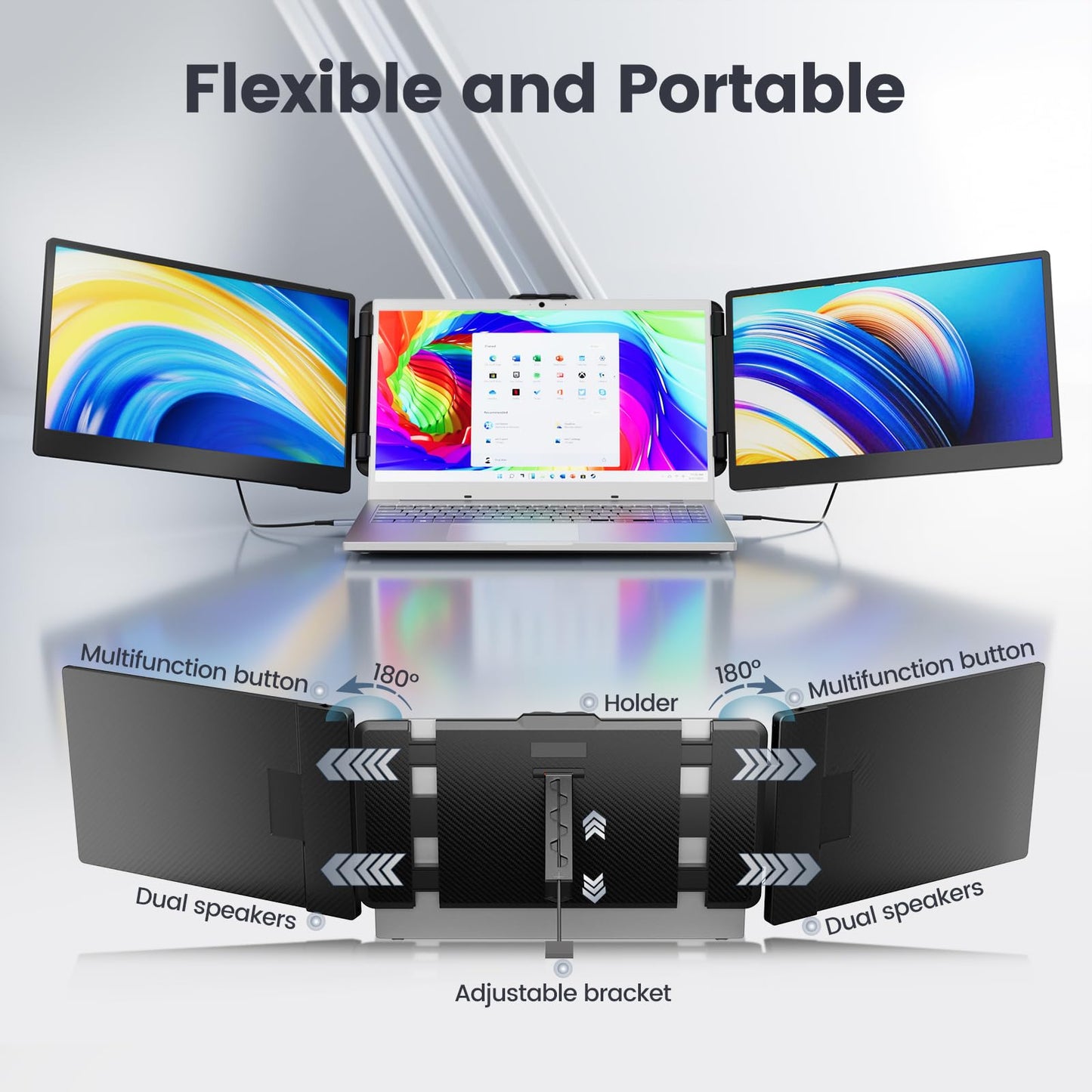 Teamgee 14" Monitors Full HD Portable Monitor with Speakers for Laptop DEMO