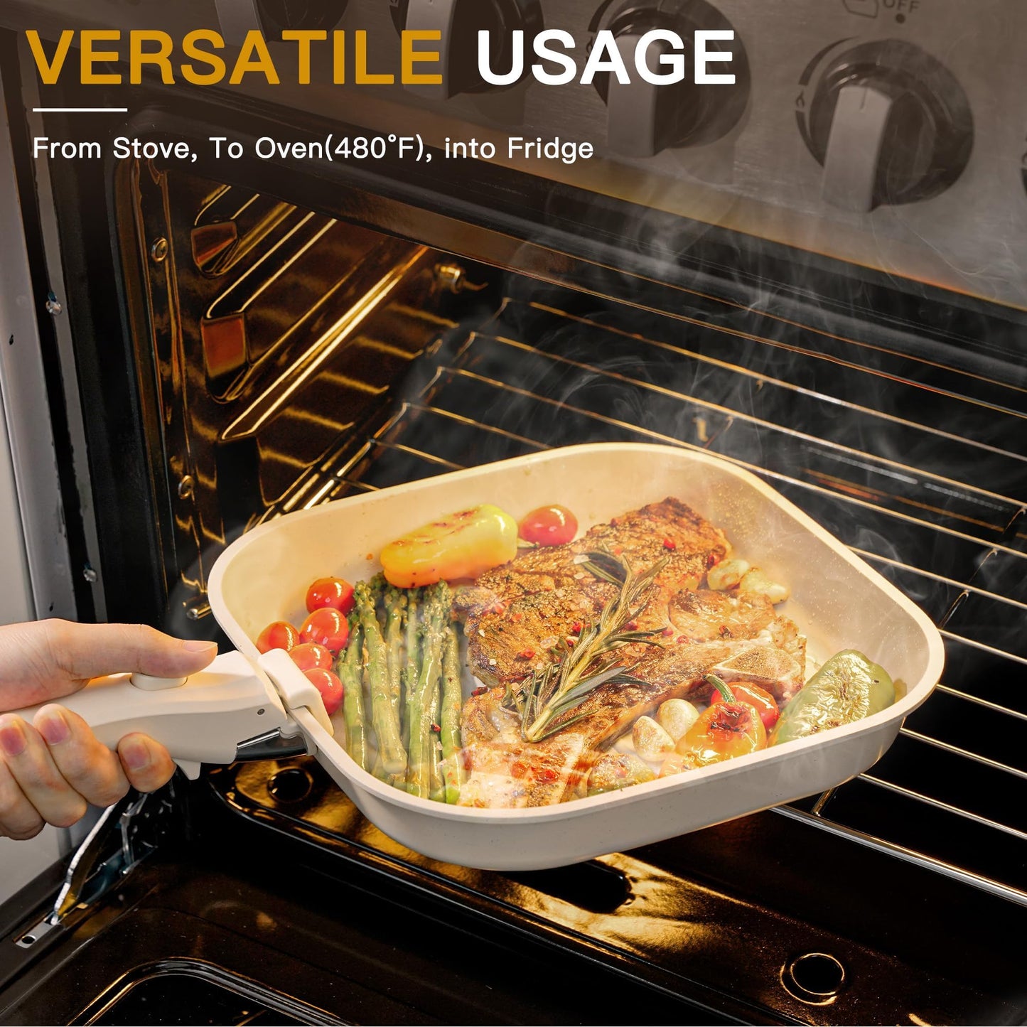 23-Piece Ceramic Cookware Set Non-Stick Pots and Pans Kitchen Aluminium NEW