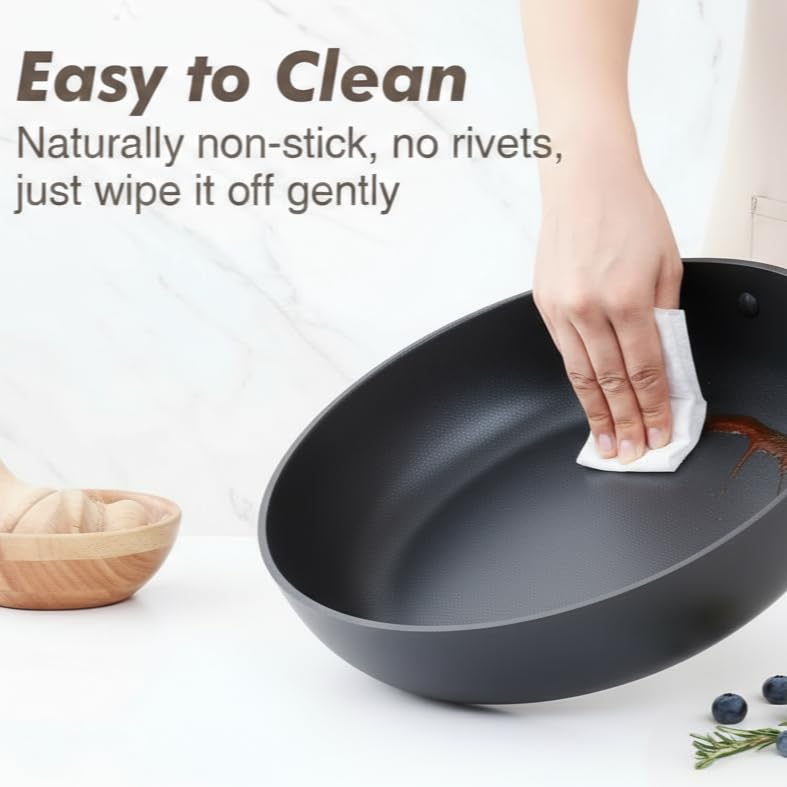CS-KOCHSYSTEME 24cm Nonstick Deep Frying Pan with Premium Coating for Wok NEW