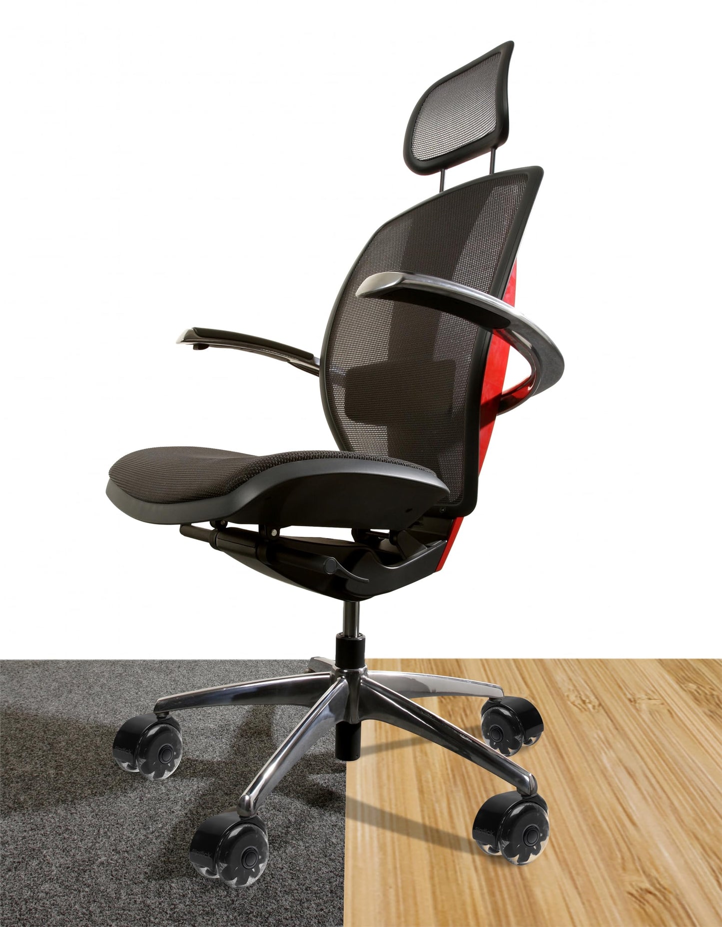 Slipstick 75mm Black Rollerblade Office Chair Casters, Set of 5 DEMO