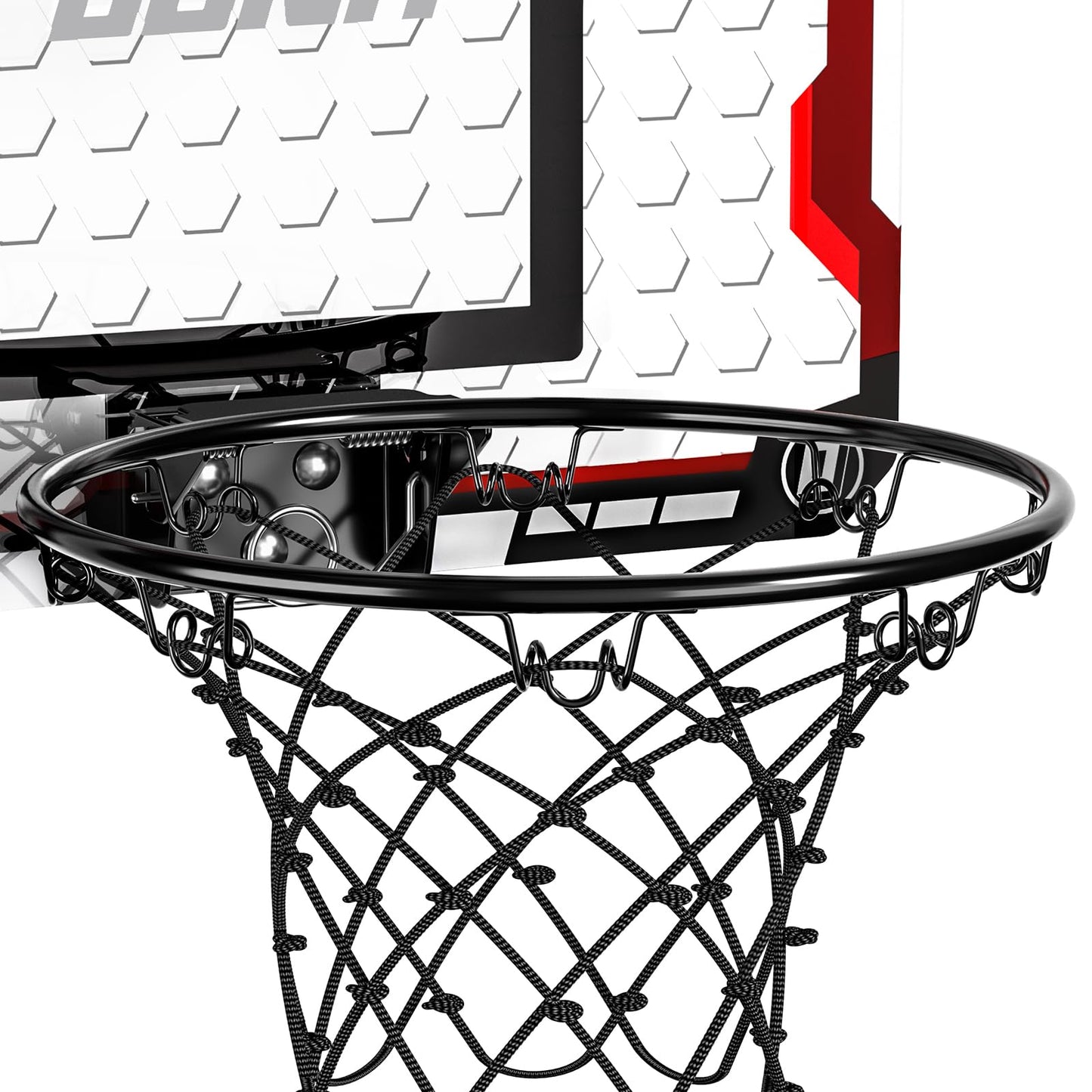 TEMI Red Basketball Hoop Indoor Kids Alloy Steel Adjustable Portable Rim NEW