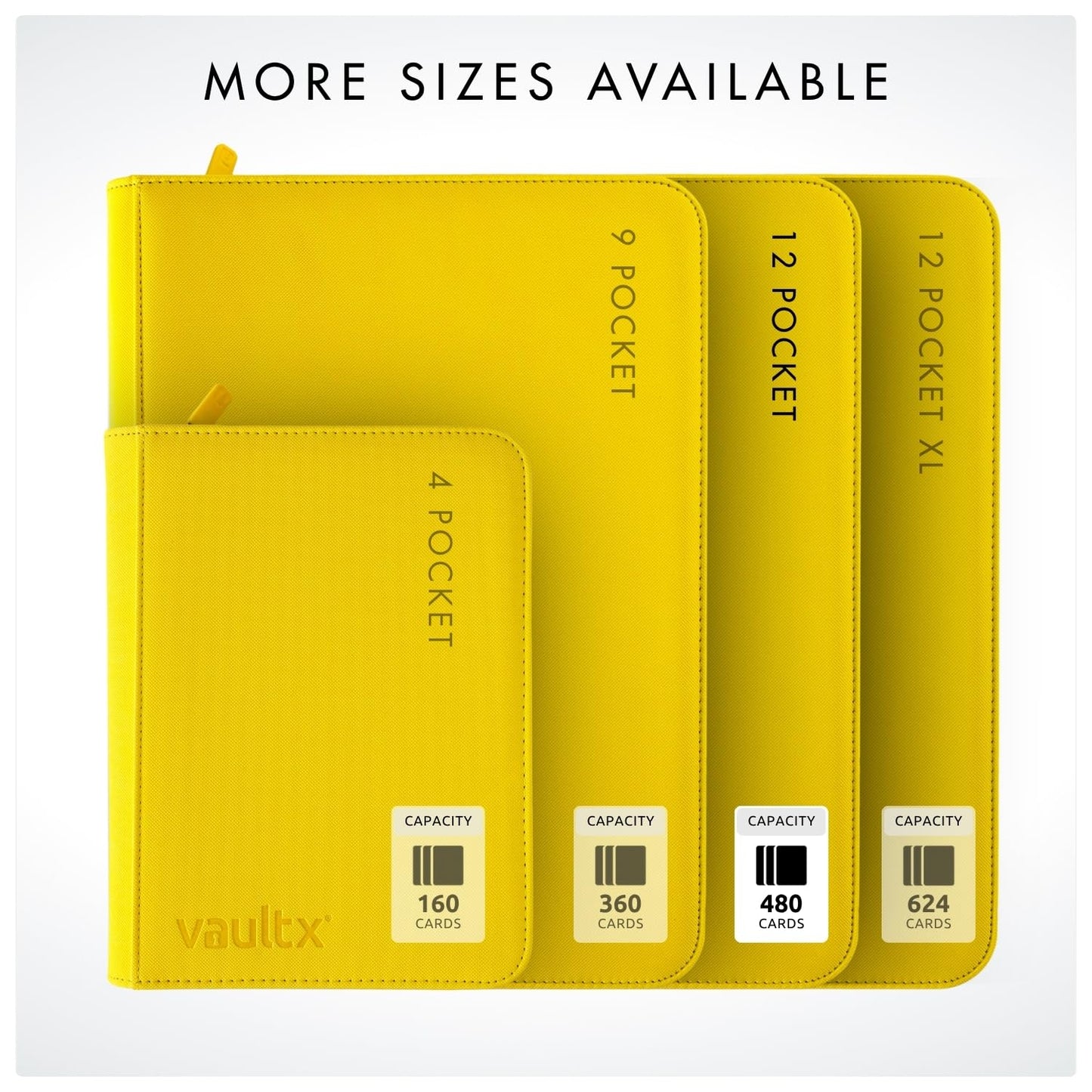 Vault X 480 Card Zip Trading Album Exo-Tec Yellow Storage Box 33cm 35cm DEMO
