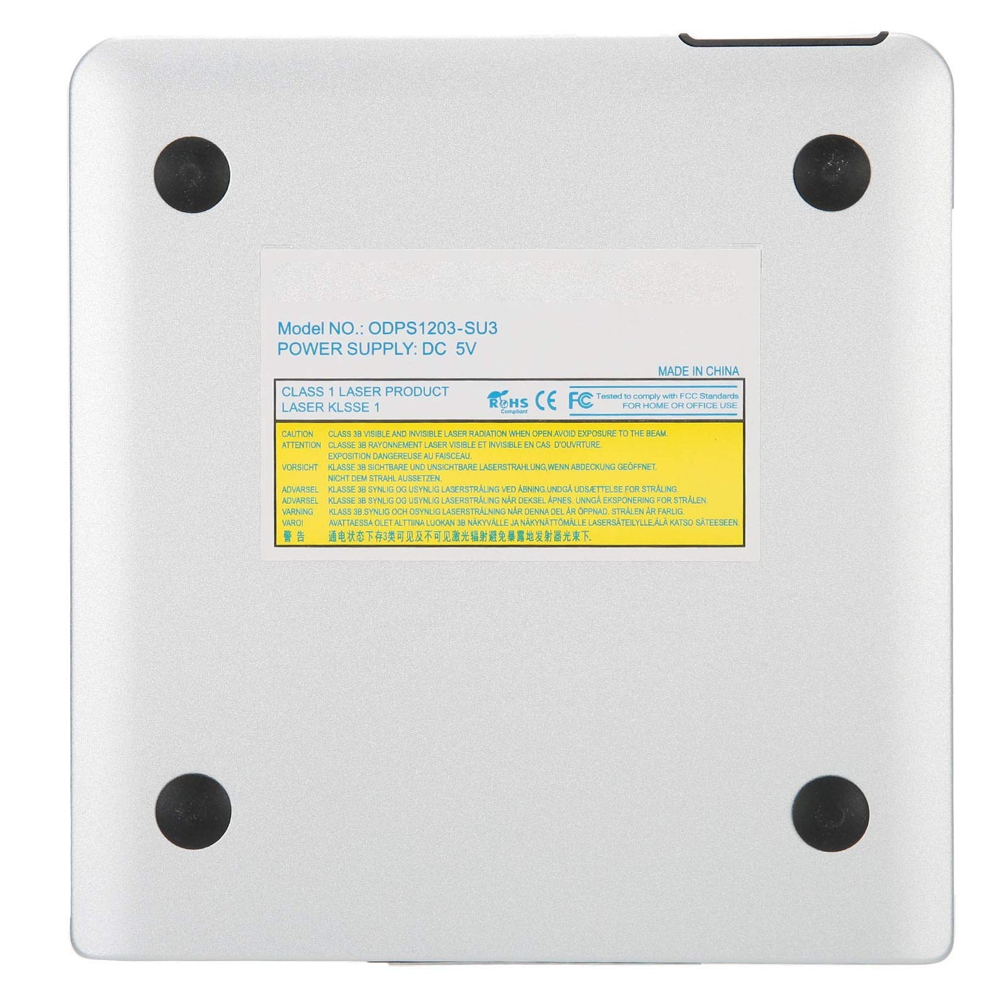 External USB 3.0 Portable CD/VCD Burner Rewriter Optical Disc Drive Silver DEMO