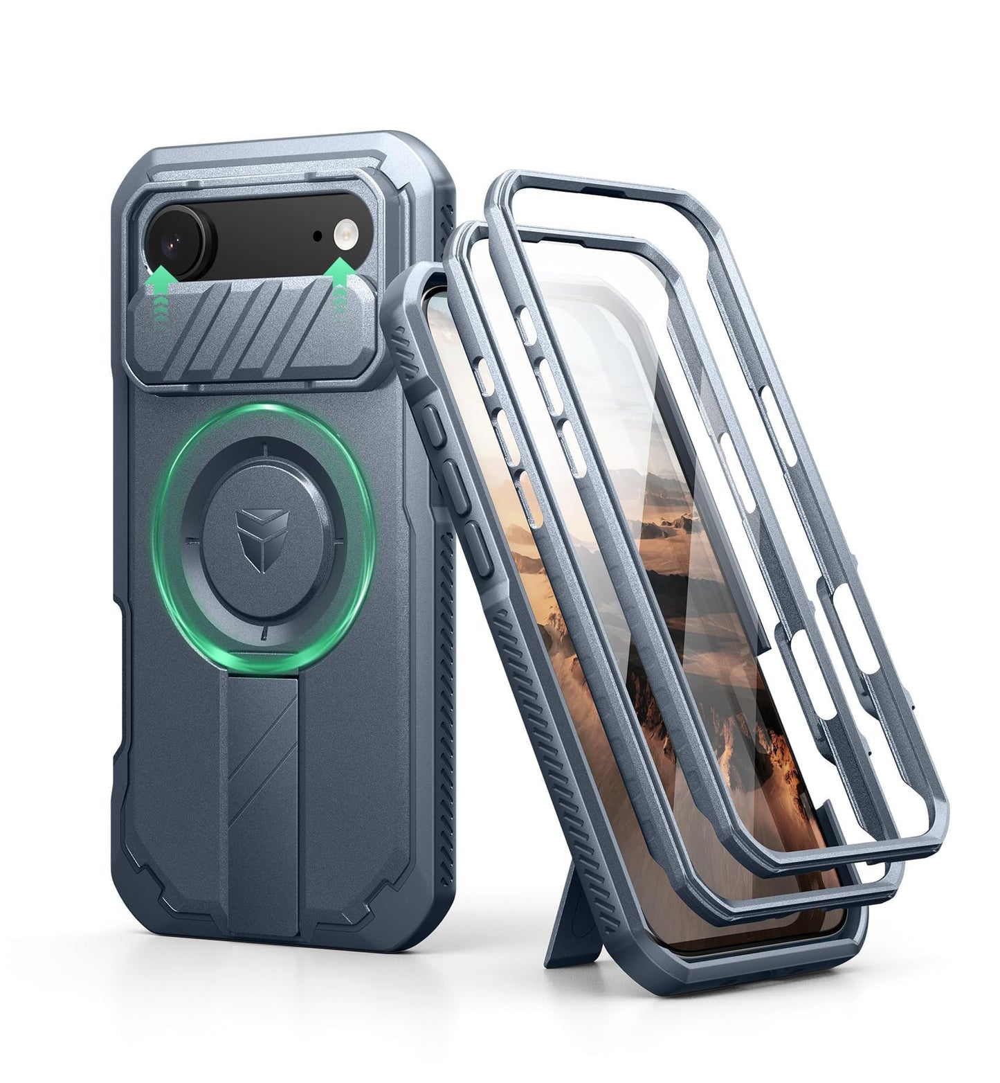 Dexnor Navy Blue iPhone Air Phone Case with Adjustable Kickstand for Size DEMO