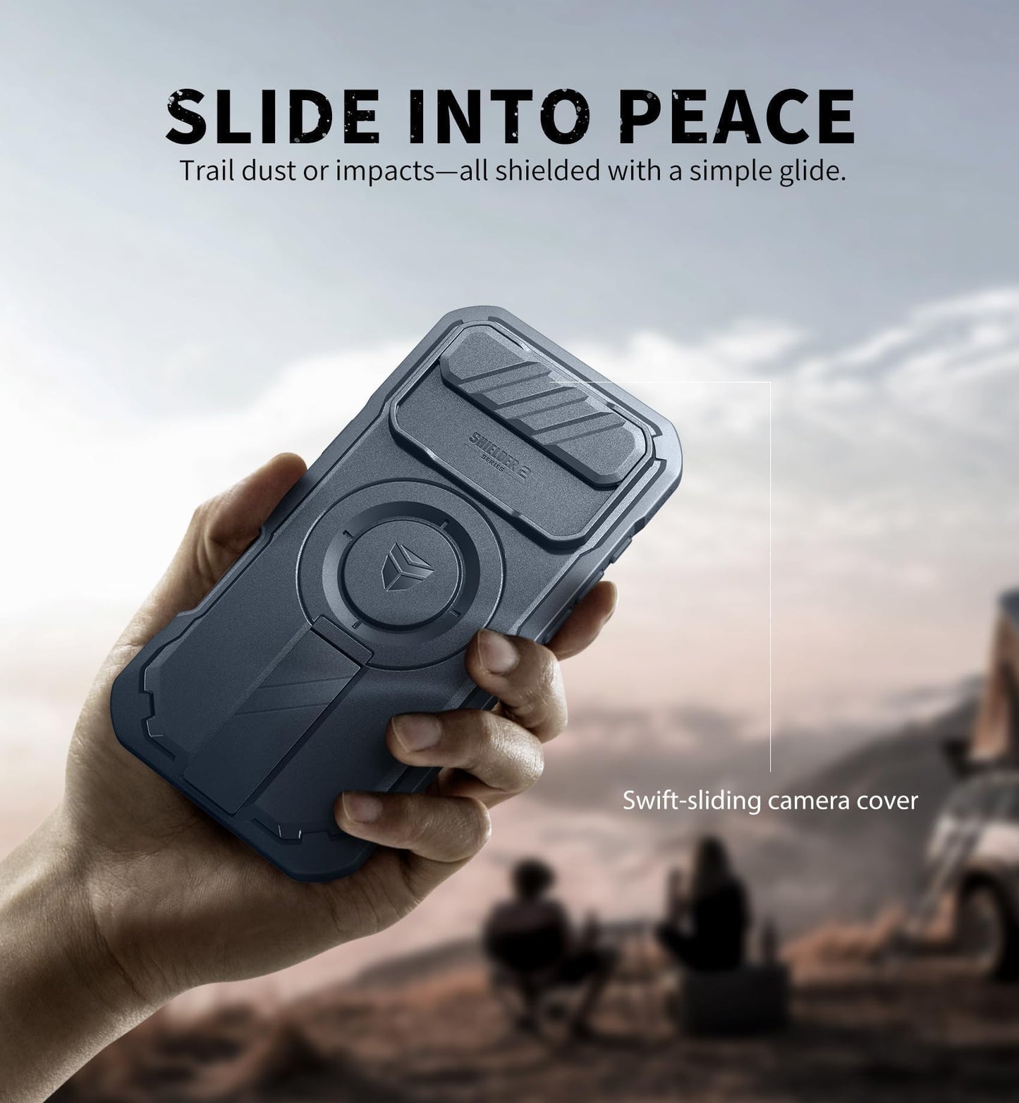 Dexnor Navy Blue iPhone Air Phone Case with Adjustable Kickstand for Size DEMO