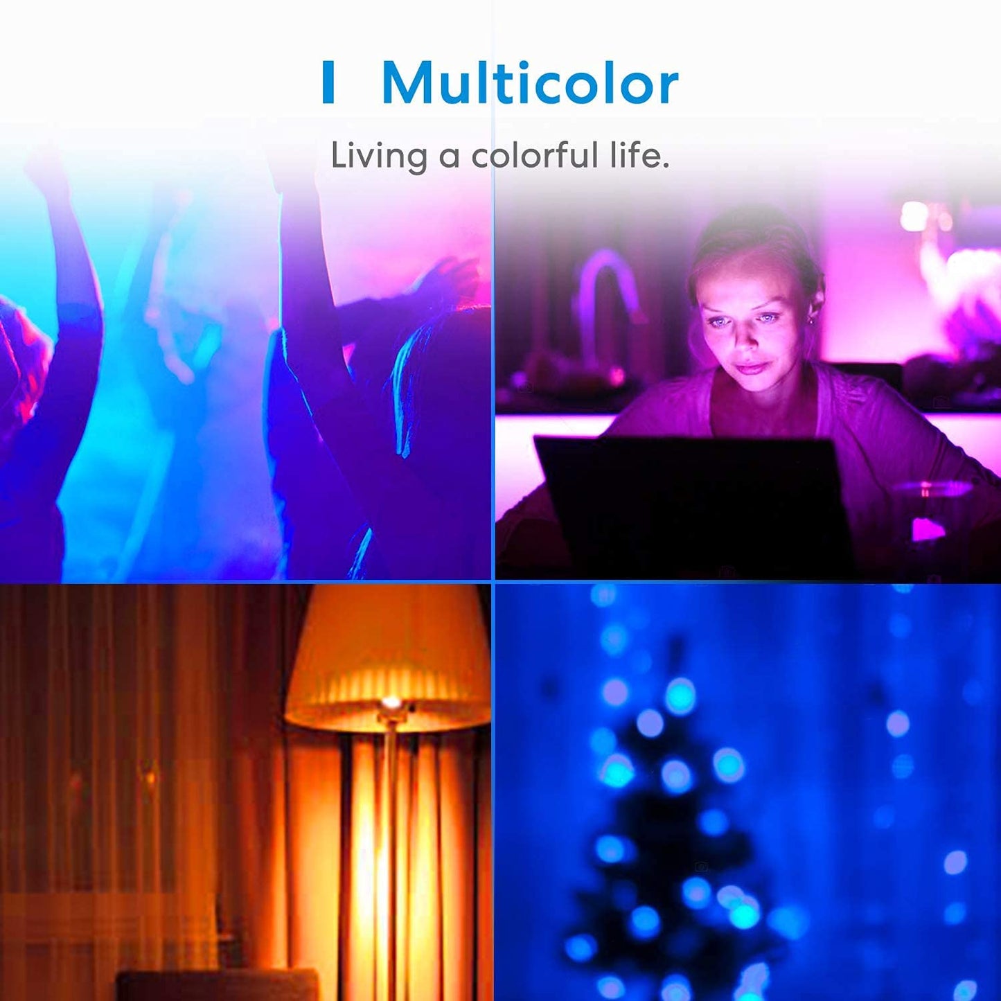 meross Dimmable LED Bulbs RGB LED Bulb, E27 Base, Multicolor Polycarbonate DEMO