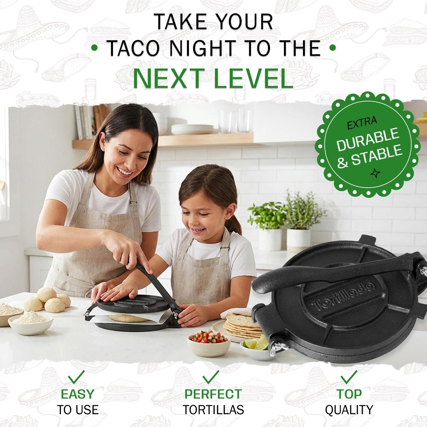 Tortillada 20cm Speciality Appliances Cast Iron Tortilla Press Specialty NEW