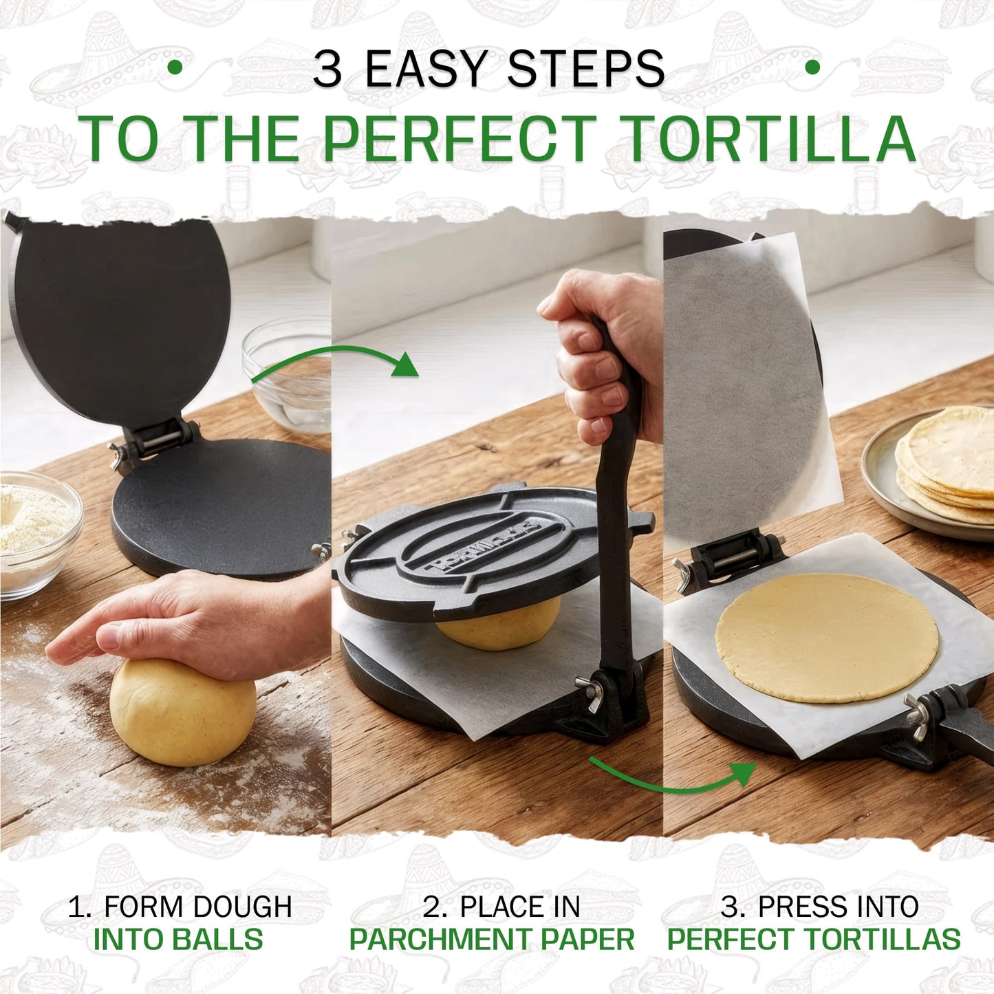 Tortillada 20cm Speciality Appliances Cast Iron Tortilla Press Specialty NEW