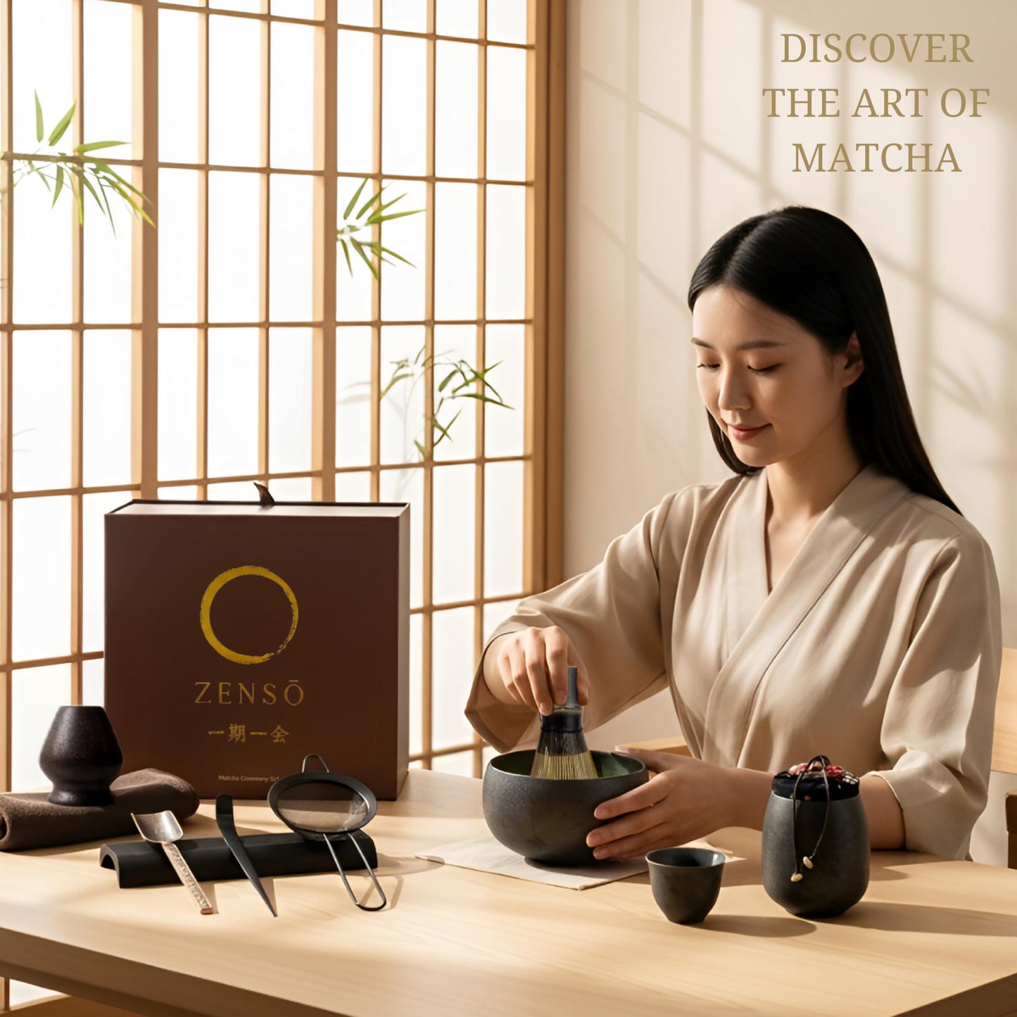 Zenso Premium Tea Sets 10 Piece Japanese Tea Ceremony Matcha Whisk Set NEW