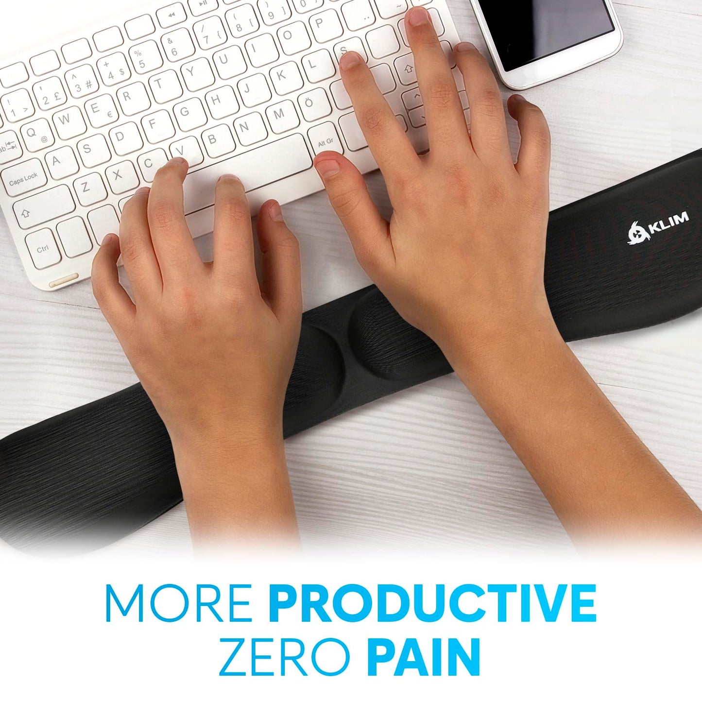 KLIM Ergonomic Memory Foam Keyboard Wrist Rest and Mouse Pad Set Size 46.5 DEMO