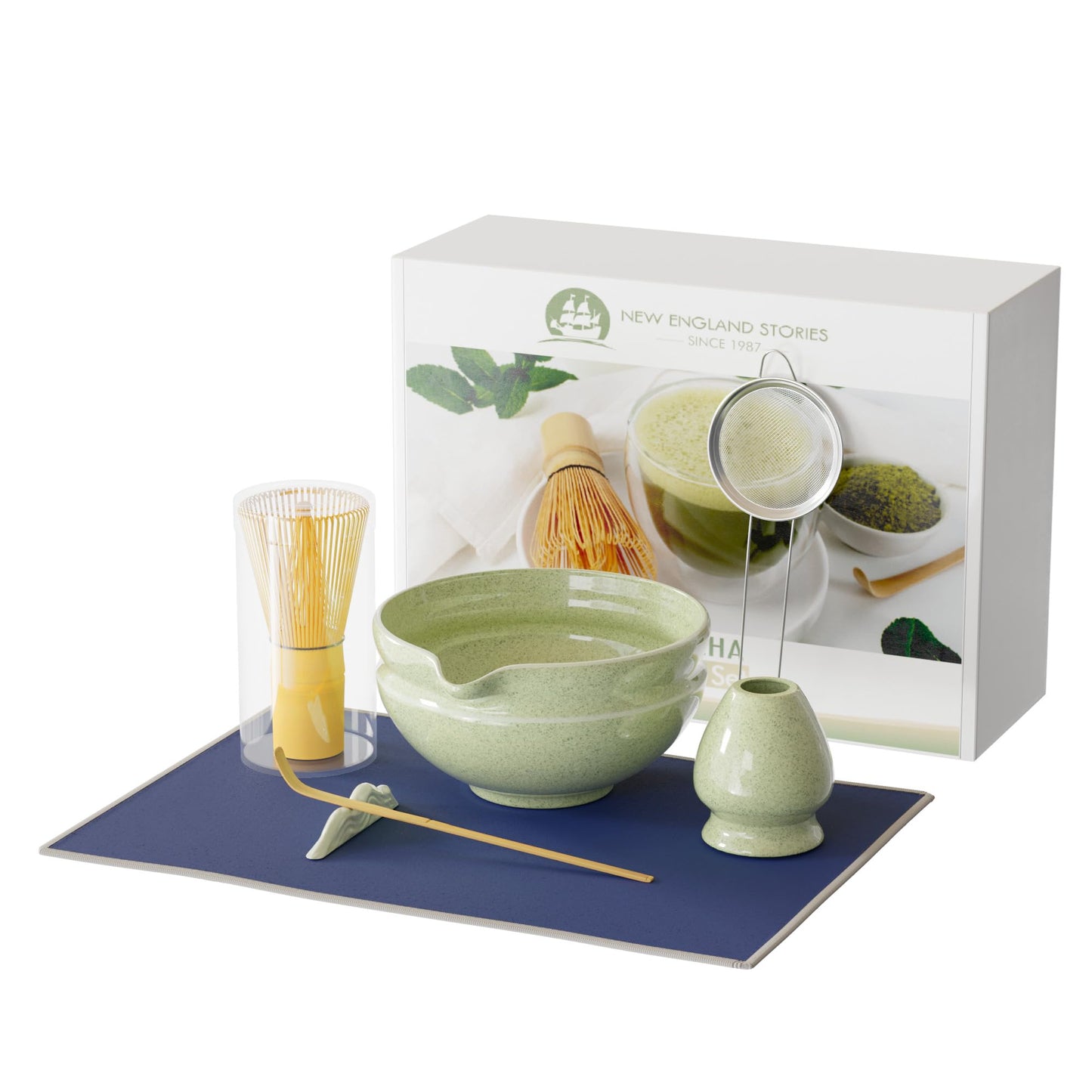 England Stories Matcha Japanese Tea Ceremony Utensils 7 Piece Set NEW
