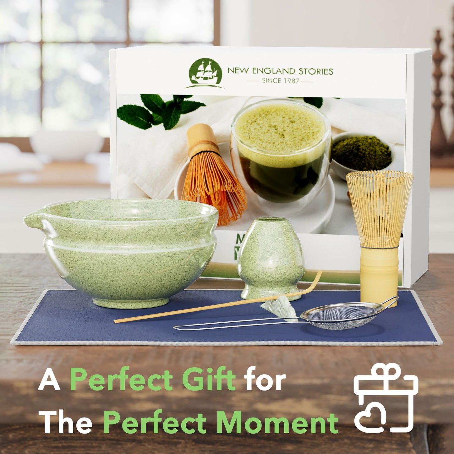 England Stories Matcha Japanese Tea Ceremony Utensils 7 Piece Set NEW