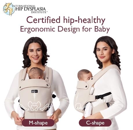 Momcozy Ergonomic Lightweight Baby Carrier for Newborns to Toddlers Khaki DEMO