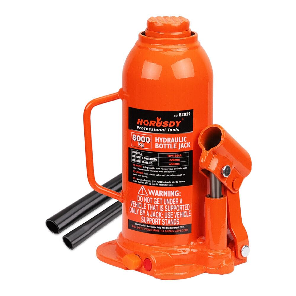 HORUSDY 8 Ton Hydraulic Bottle Jack Heavy Duty Welded Steel Orange Lift DEMO