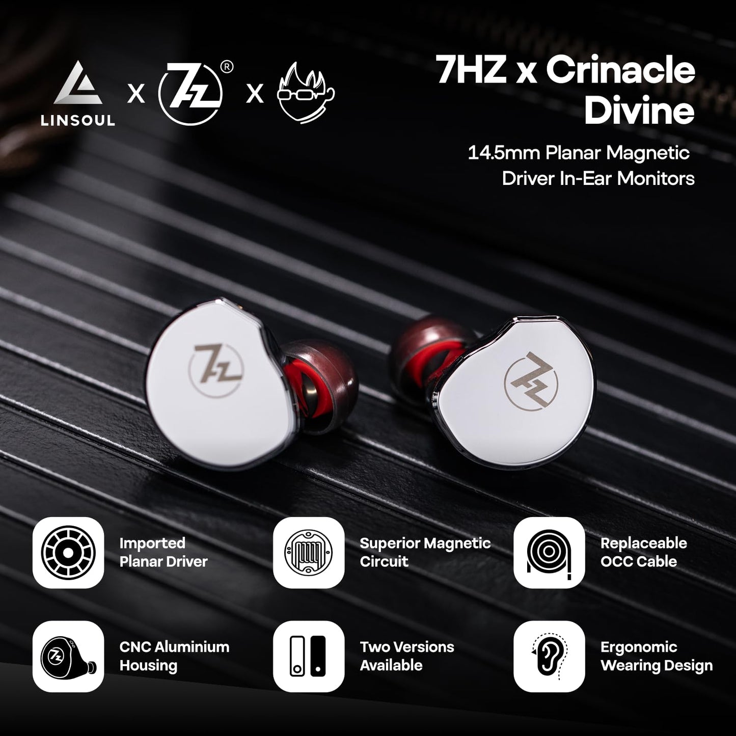 Linsoul Diablo Planar Magnetic In-Ear Monitors - Silver High-Fidelity Audio DEMO