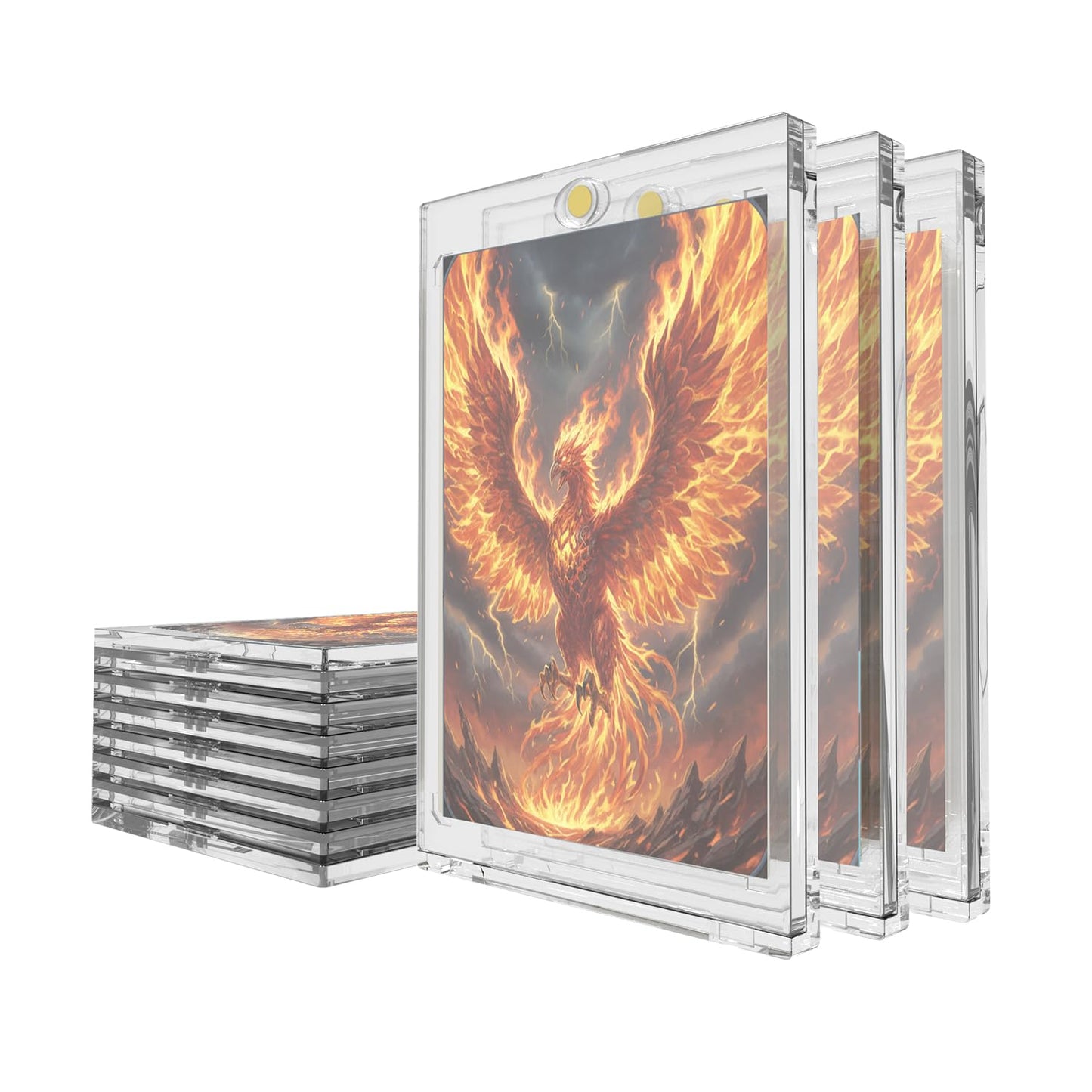Mcbazel Clear Plastic Card Holder Protector Cases for Trading Cards DEMO