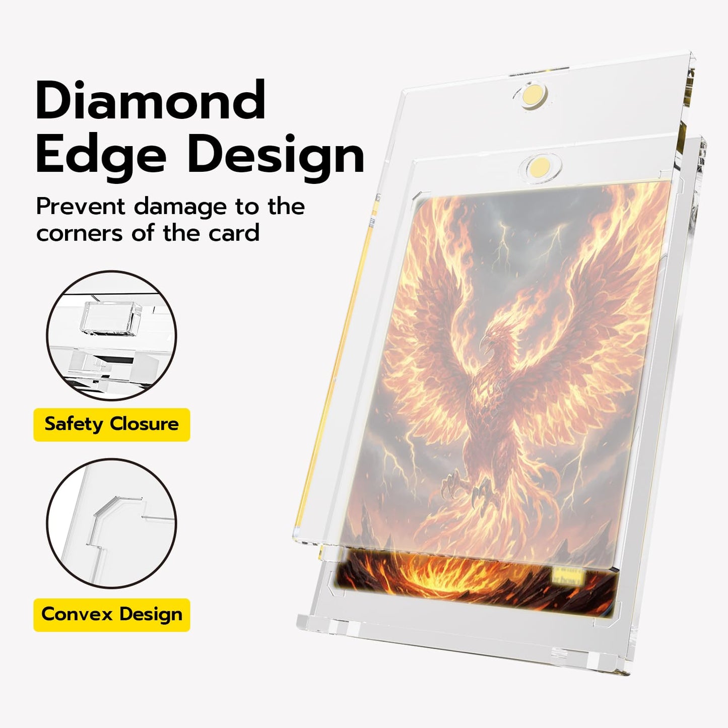 Mcbazel Clear Plastic Card Holder Protector Cases for Trading Cards DEMO