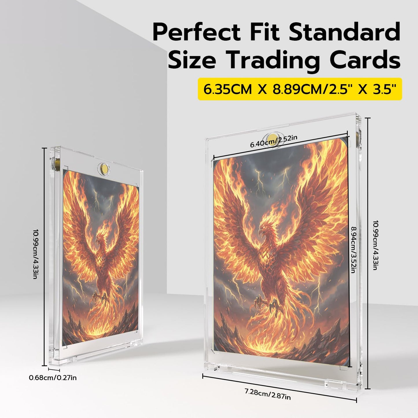 Mcbazel Clear Plastic Card Holder Protector Cases for Trading Cards DEMO
