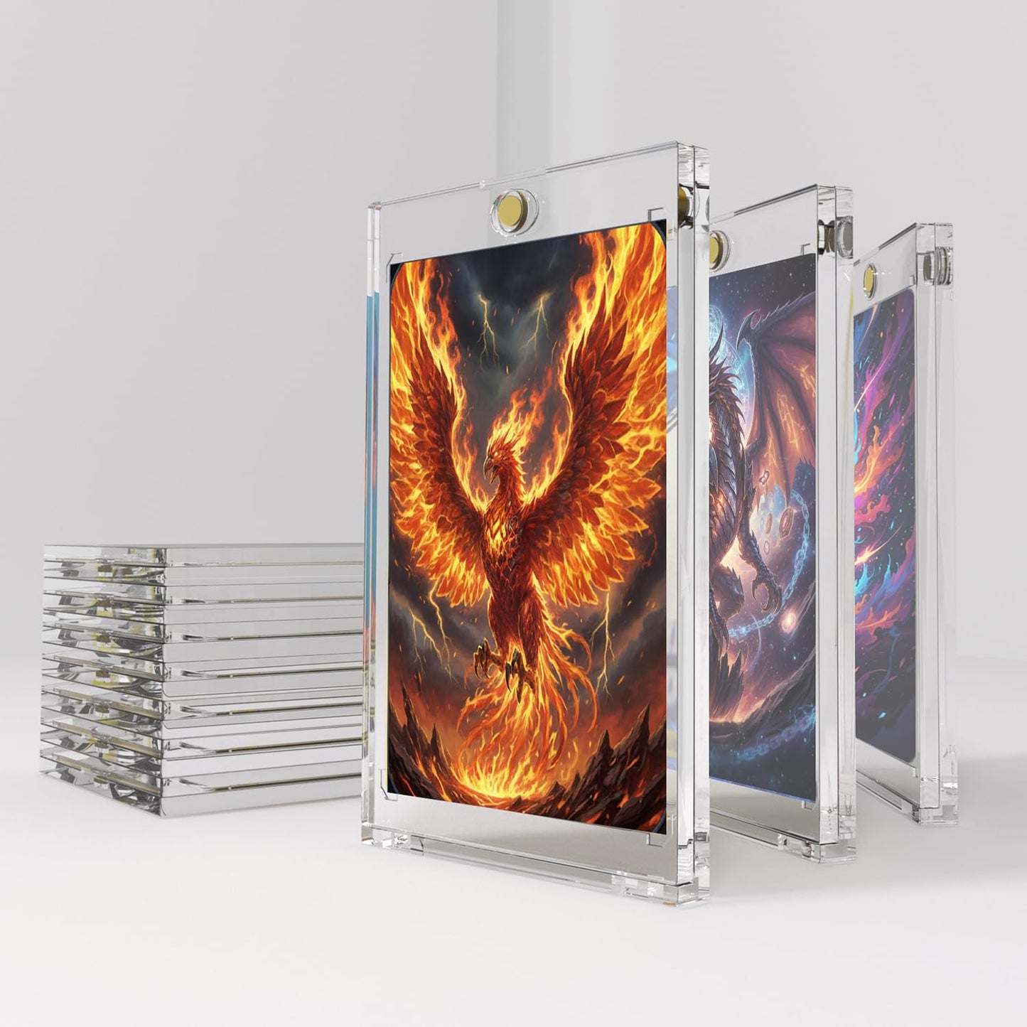 Mcbazel Clear Plastic Card Holder Protector Cases for Trading Cards DEMO