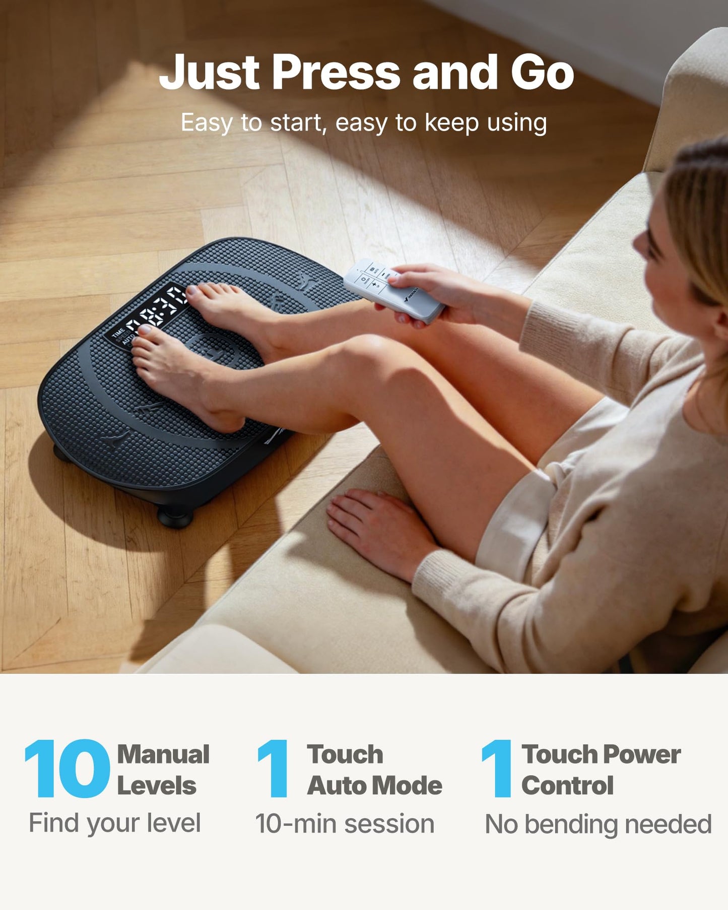 Merach Vibration Platform Machine for Whole Body Workout, Fitness in Black DEMO