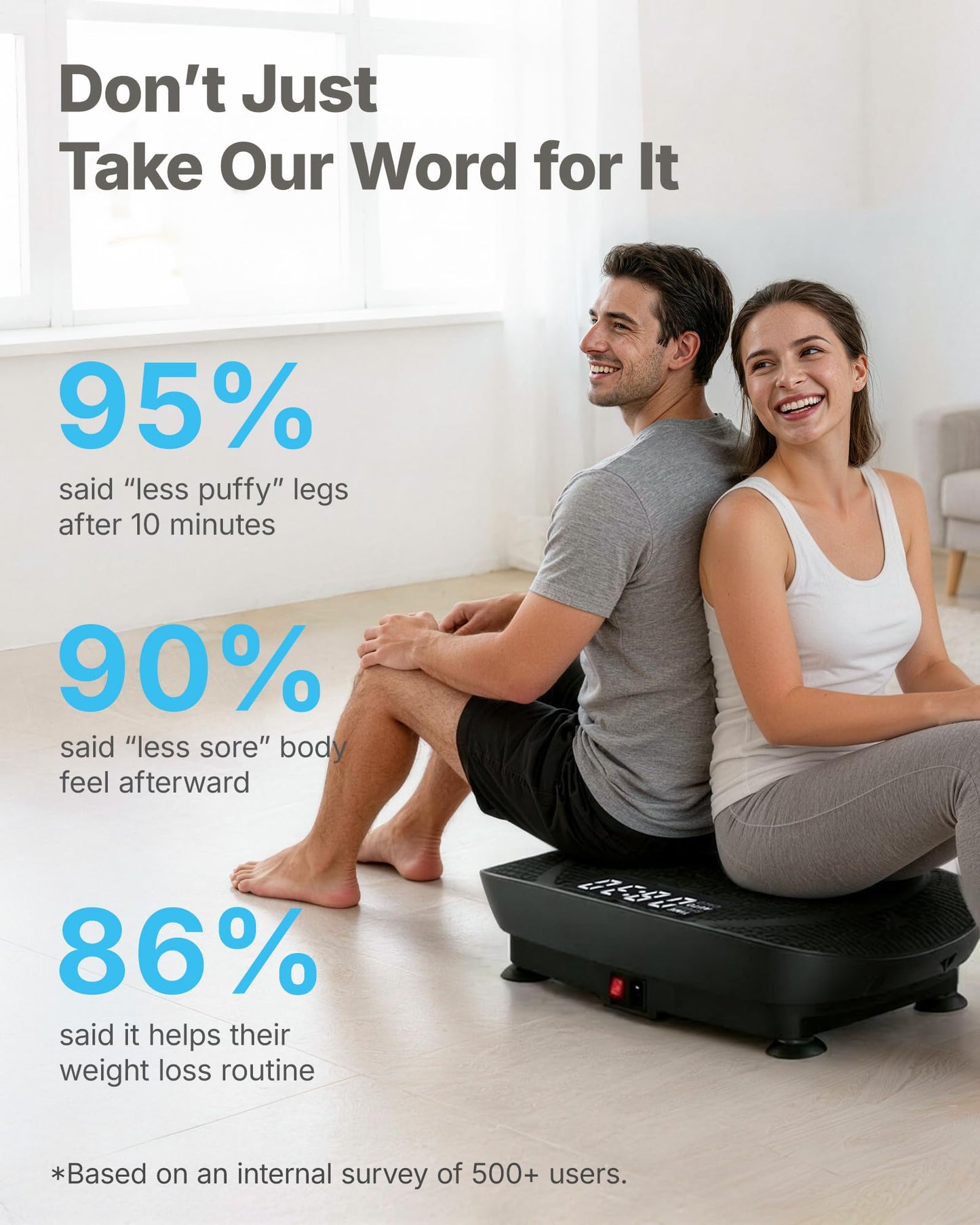 Merach Vibration Platform Machine for Whole Body Workout, Fitness in Black DEMO
