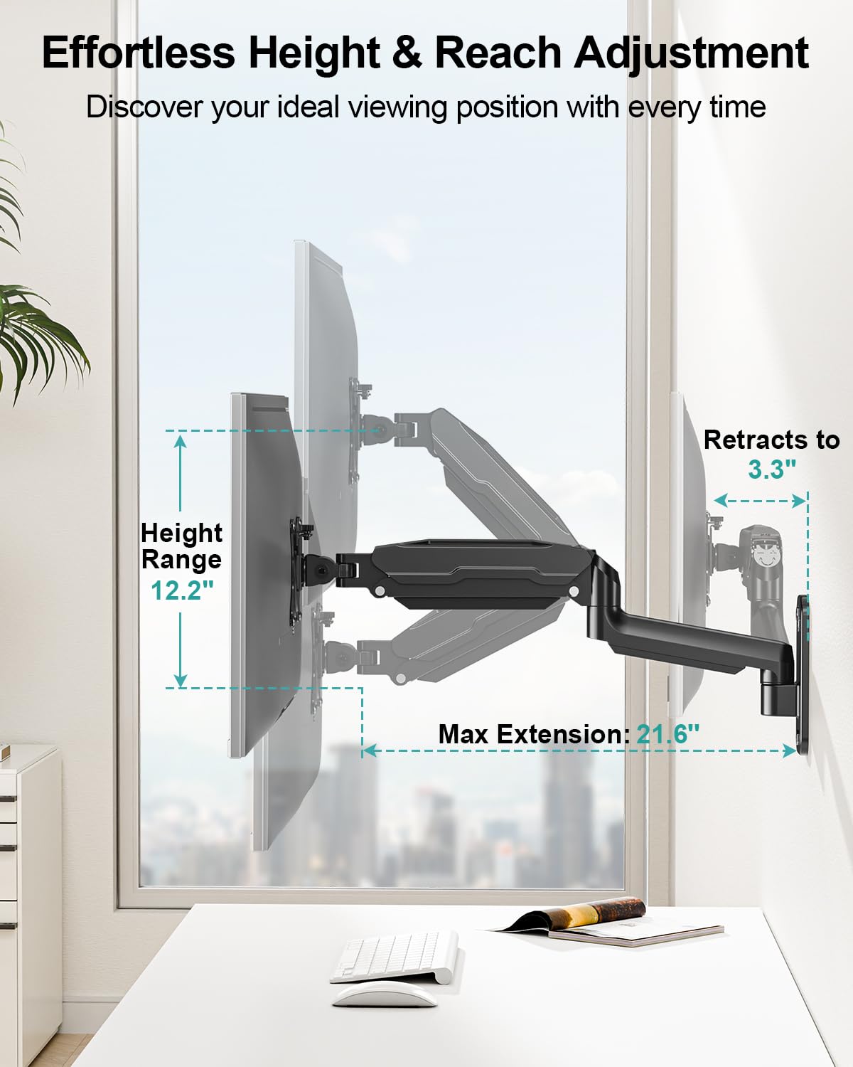 MOUNT PRO Black Single Monitor Wall Bracket for 13 to 32 Inch Screens DEMO