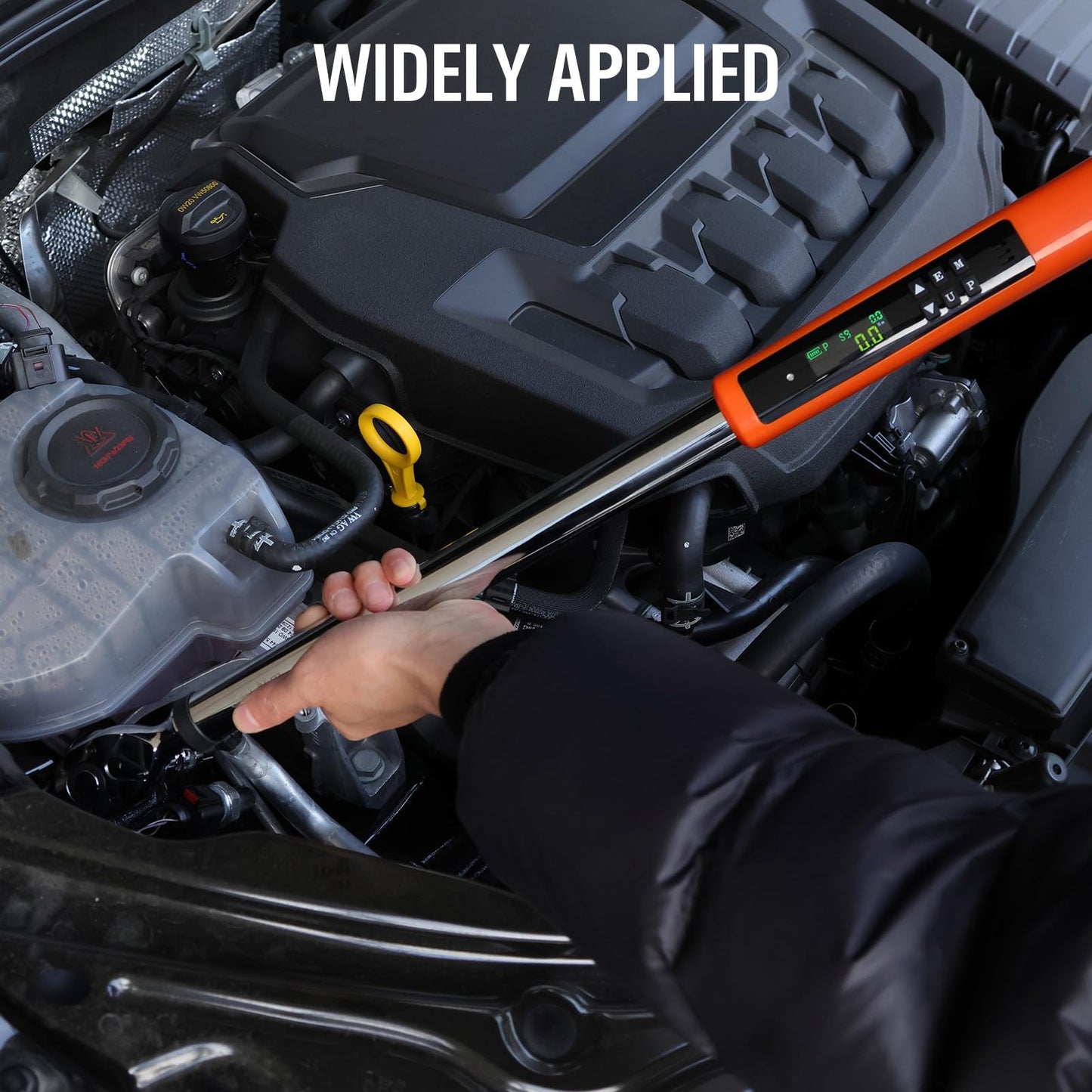 HORUSDY 1/2" Digital Torque Wrench, 25-250 Ft-lb, 2% Accurate, Orange, for DEMO