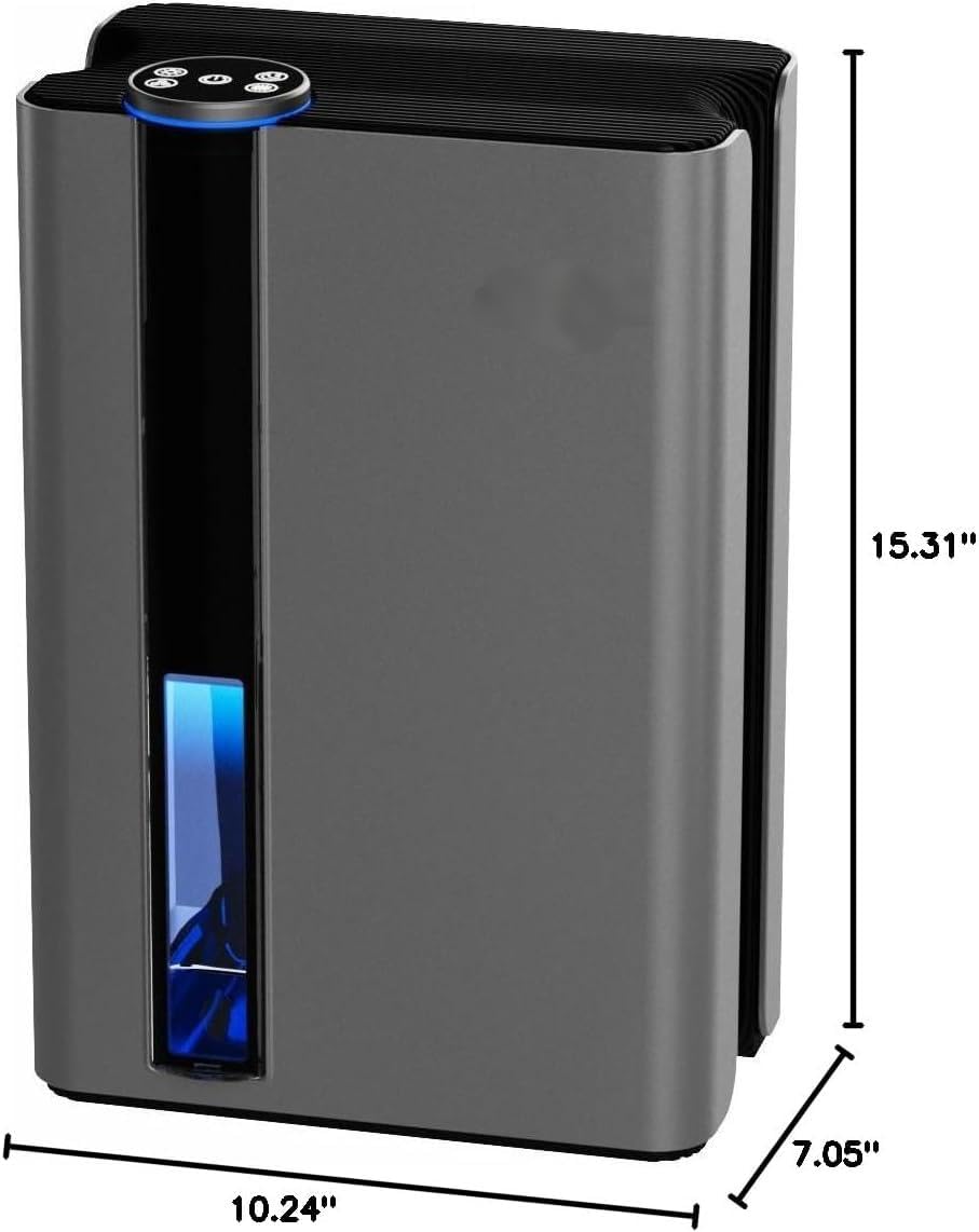 Karmotte 2800ml Dehumidifier for Home with Reusable Filter, Gray Size DEMO