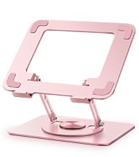 Adjustable 360° Stands Rotating Foldable Laptop Stand for Home Office, Pink NEW