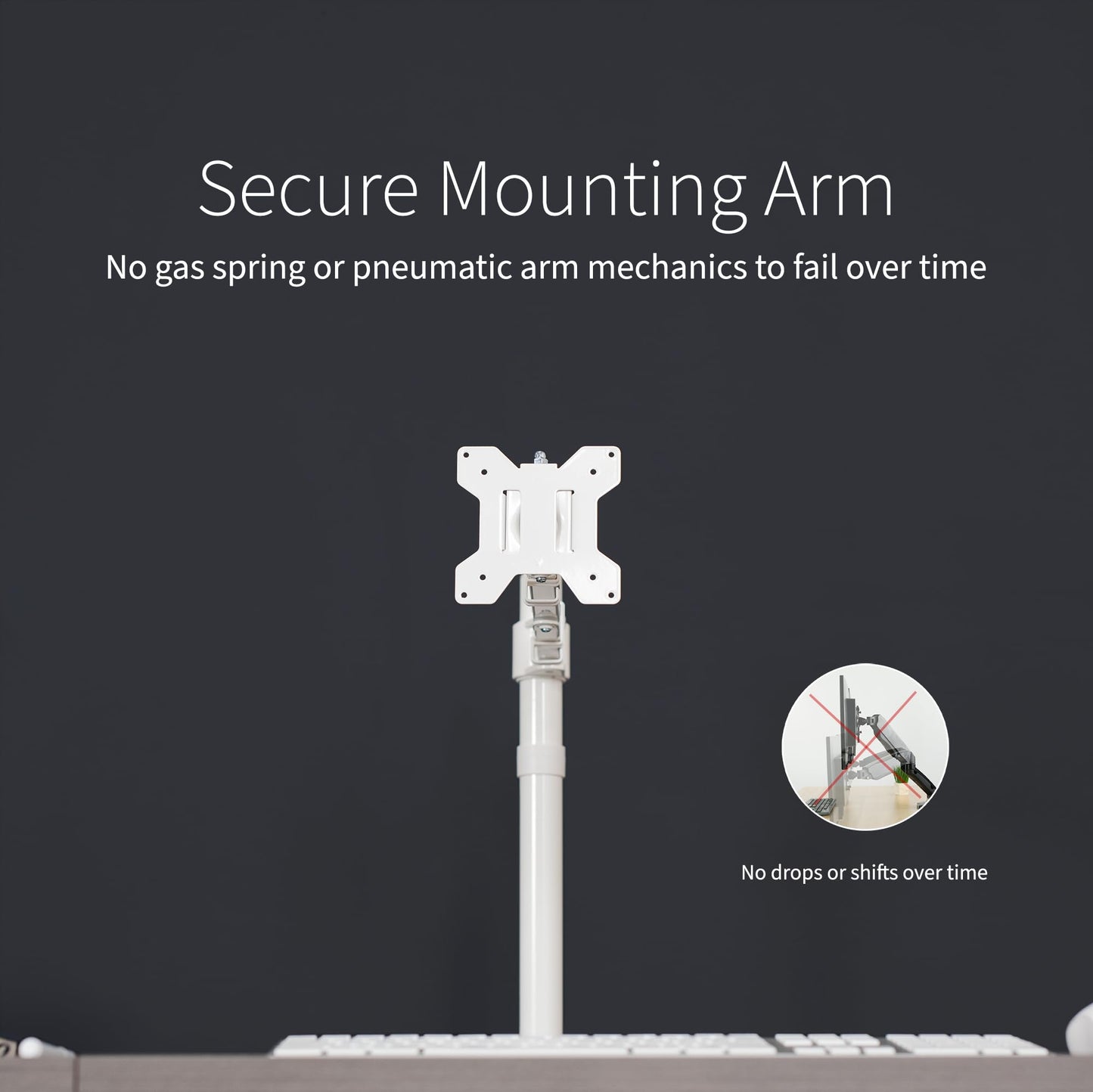 VIVO Adjustable LCD Monitor Desk Mount Stand with Fully Articulating Arm White