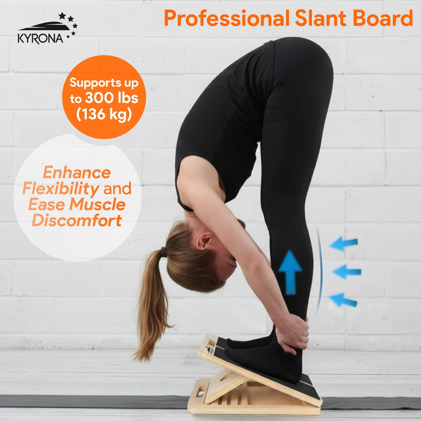 KYRONA Balance Trainers Calf Stretching Squat Wedge Ankle Mobility Brown DEMO