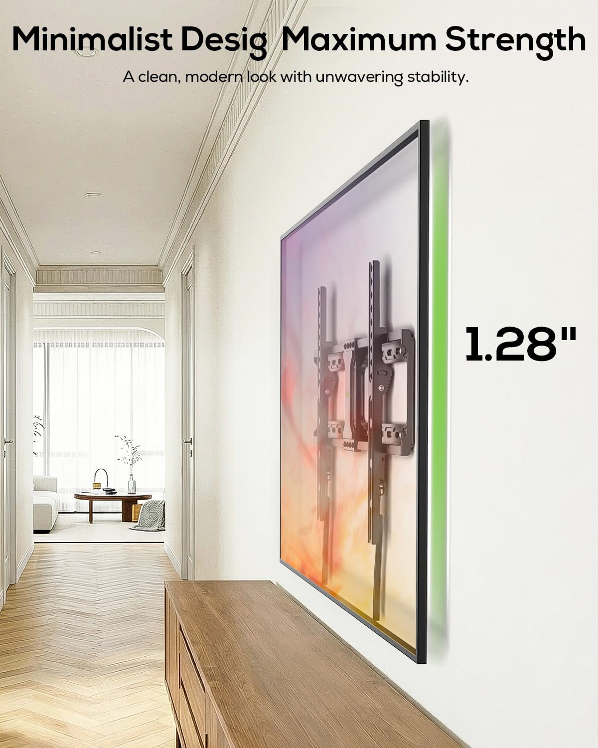 USX MOUNT Heavy Duty TV Wall for 37-84 Inch TVs up to 132 Lbs Black NEW