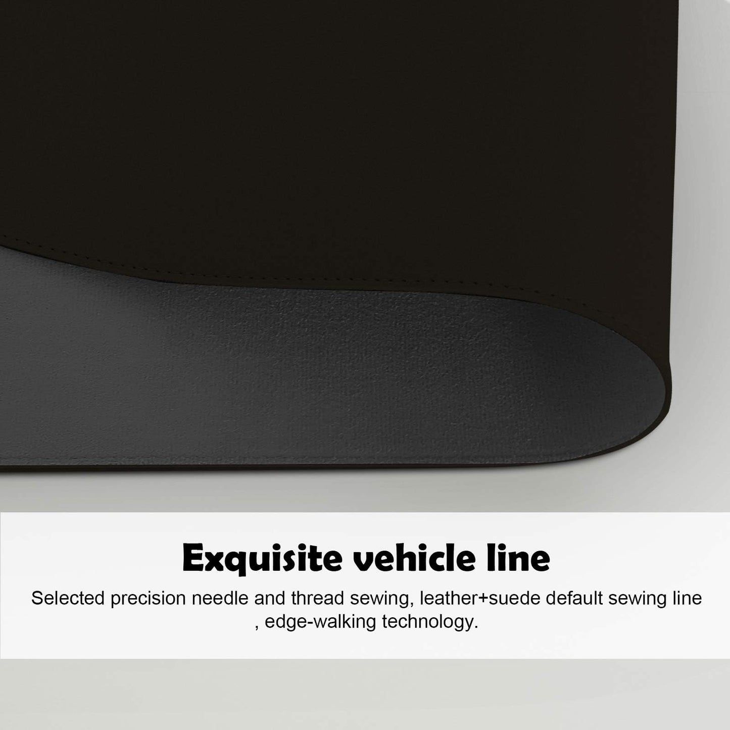 DAWNTREES Large Leather Desk Mat and Mouse Pad, Black, 100 x 40 cm NEW