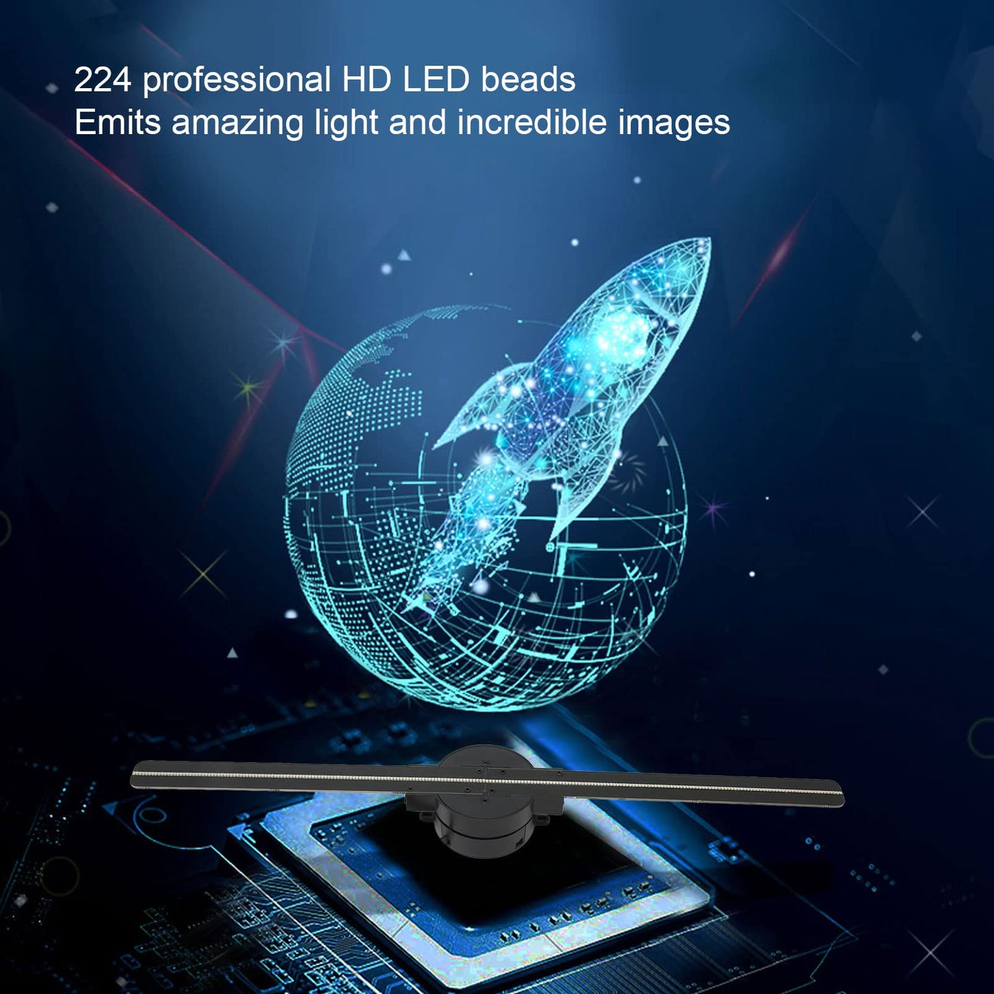 16.5-Inch Hologram Projectors Projector with 224 LED Lights for Video NEW