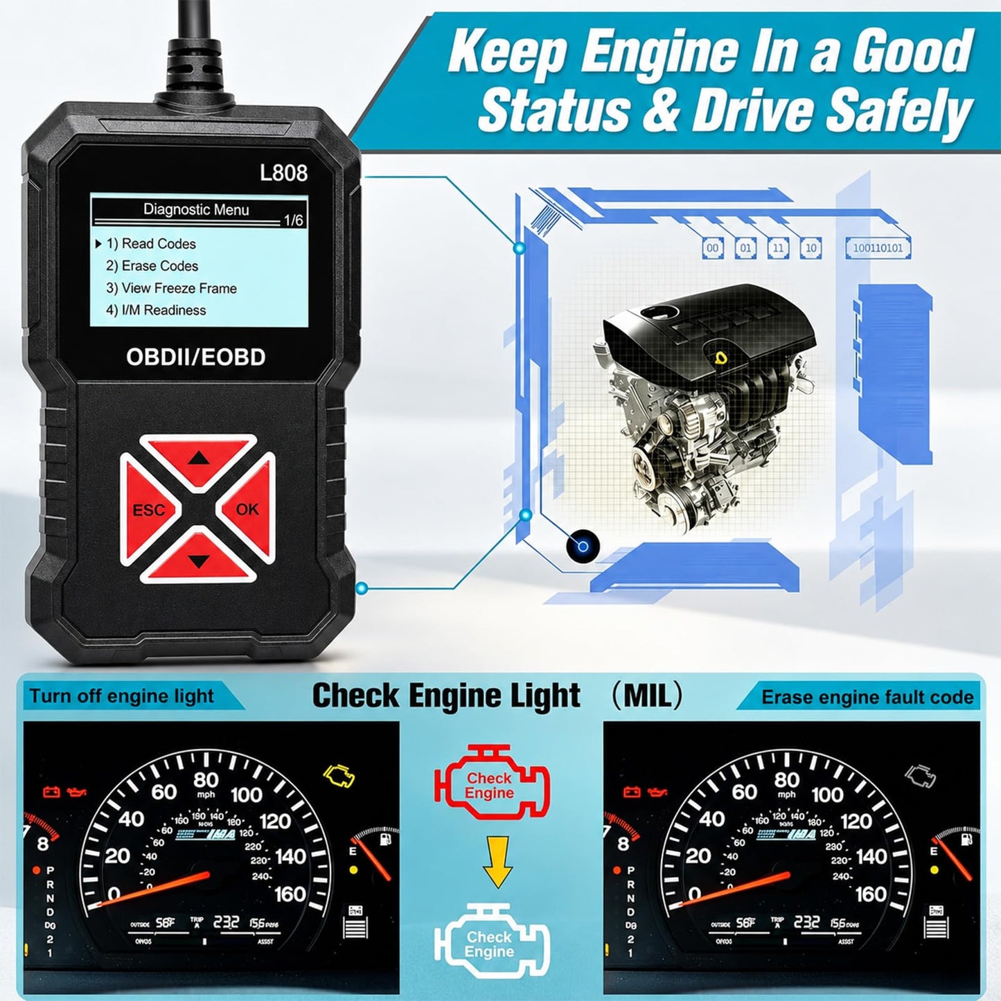 Affordable OBD2 Diagnostic Code Reader Tool for Car Engine Fault Scanning NEW