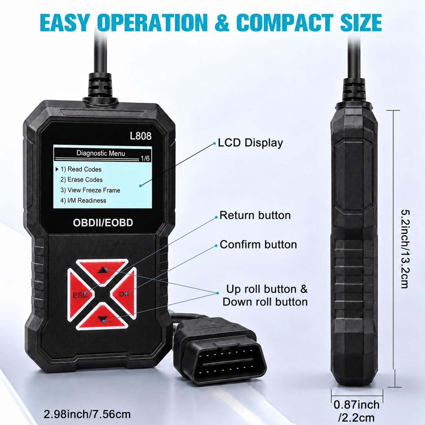 Affordable OBD2 Diagnostic Code Reader Tool for Car Engine Fault Scanning NEW