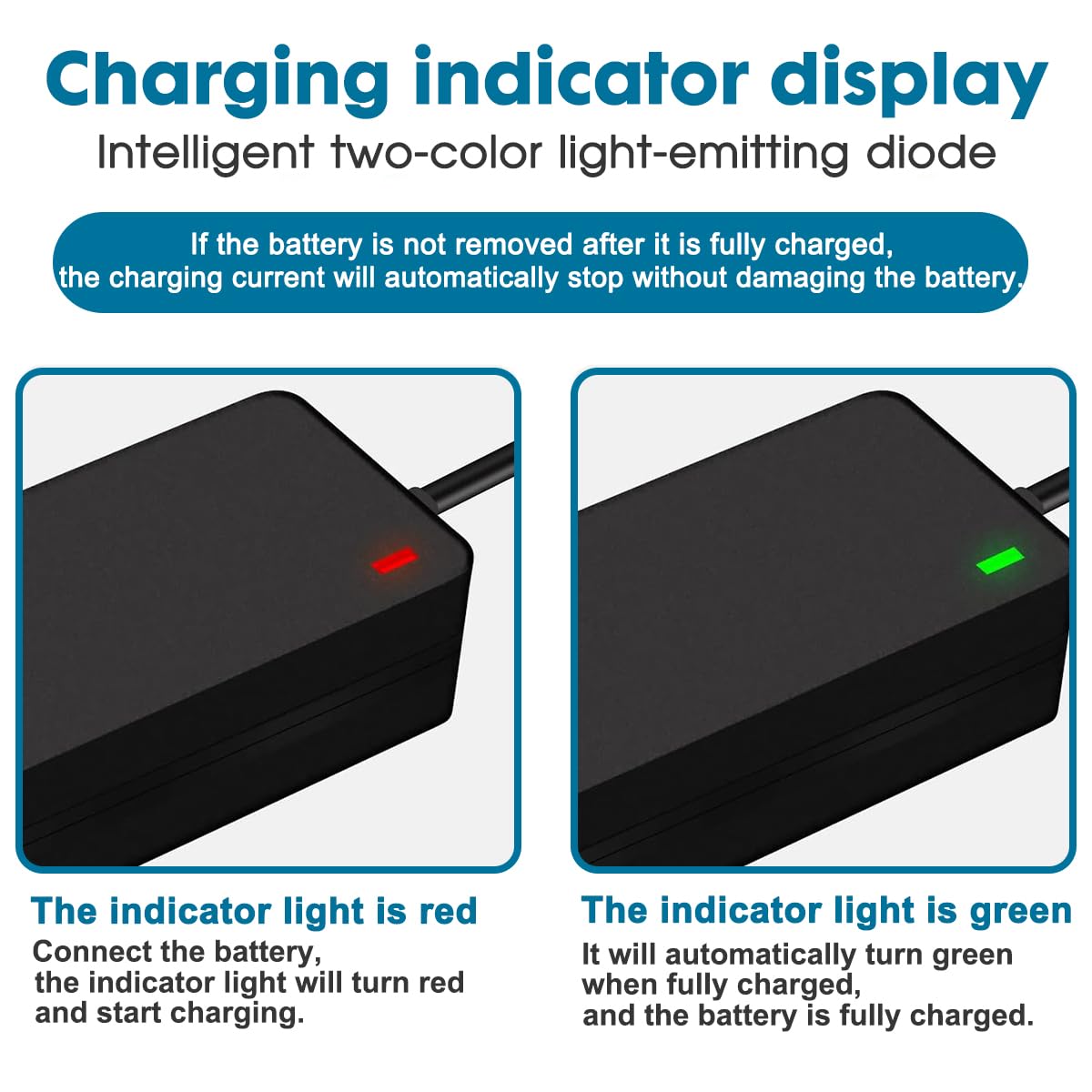 42V 2A Fast Charging Electric Scooter Power Adapter Charger in Black DEMO