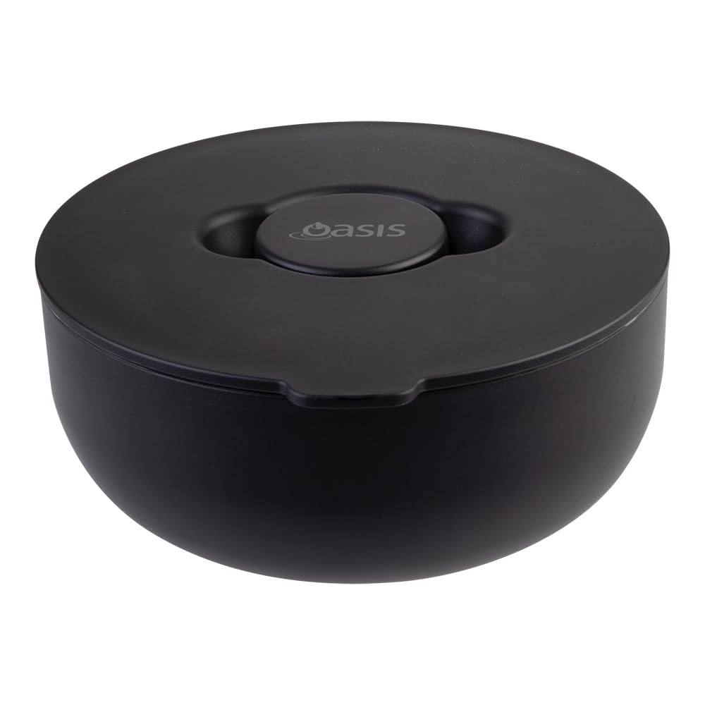 Oasis Insulated Stainless Steel Lunch Box, 950ml Capacity, Black Color Size NEW