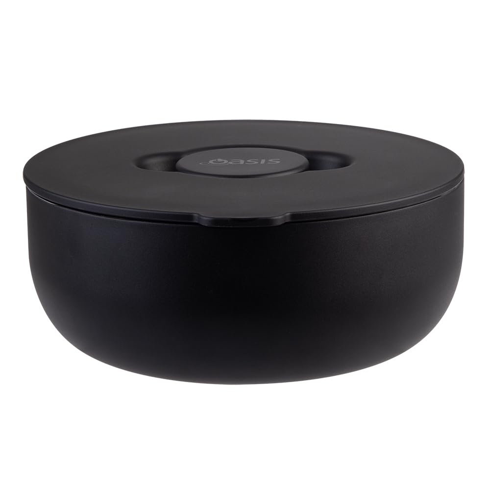 Oasis Insulated Stainless Steel Lunch Box, 950ml Capacity, Black Color Size NEW