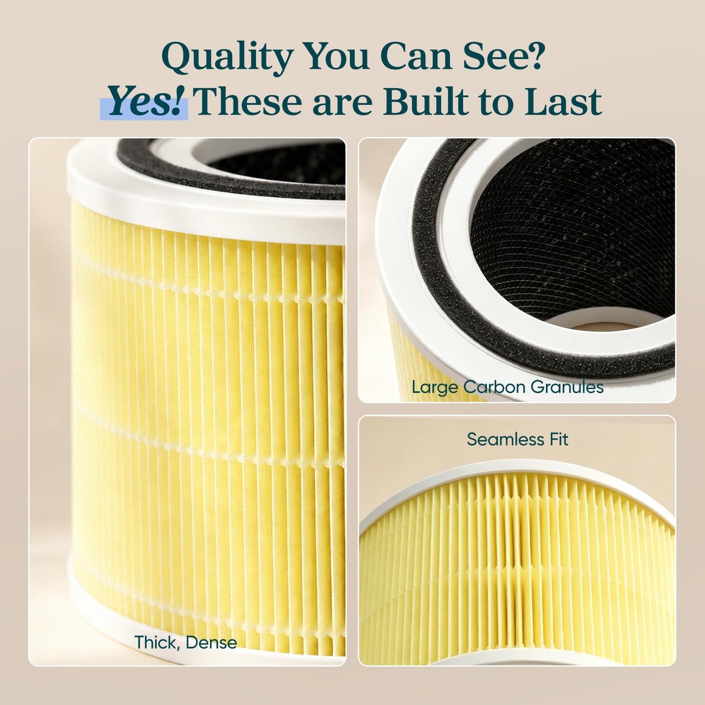 Levoit Replacement HEPA Filter for Core 300 Air Purifier Allergen Reduction NEW