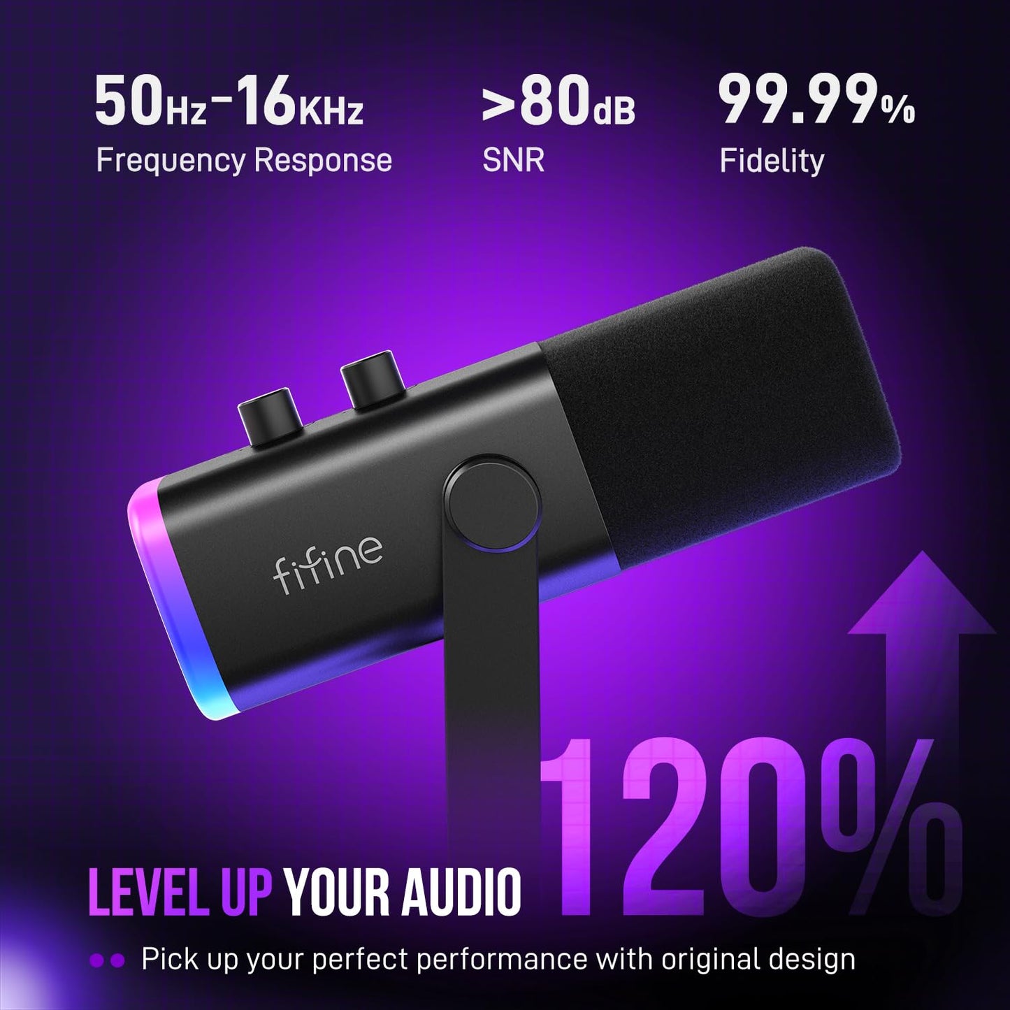 FIFINE Dynamic Microphone for Podcast Recording, PC Gaming, Streaming, DEMO