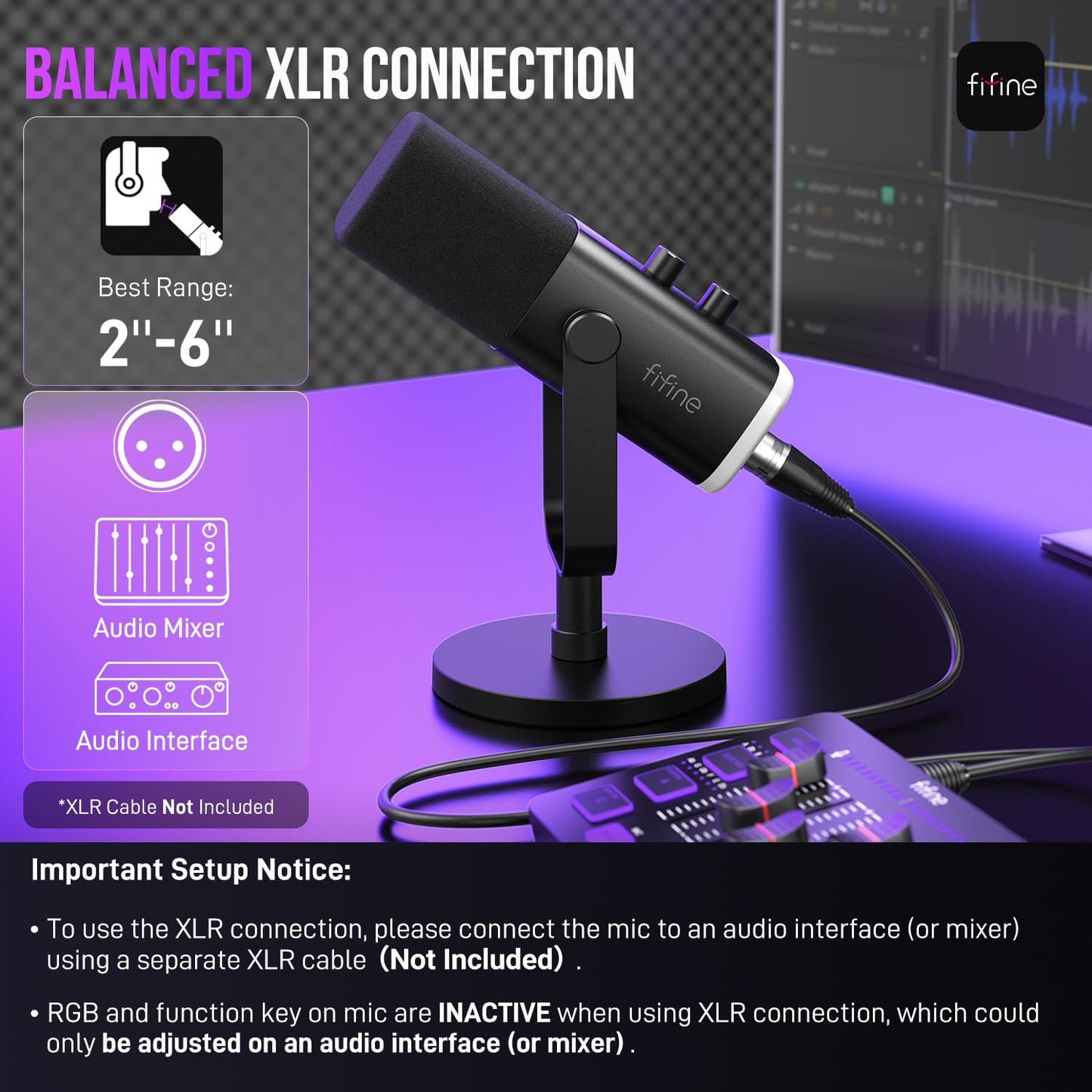 FIFINE Dynamic Microphone for Podcast Recording, PC Gaming, Streaming, DEMO