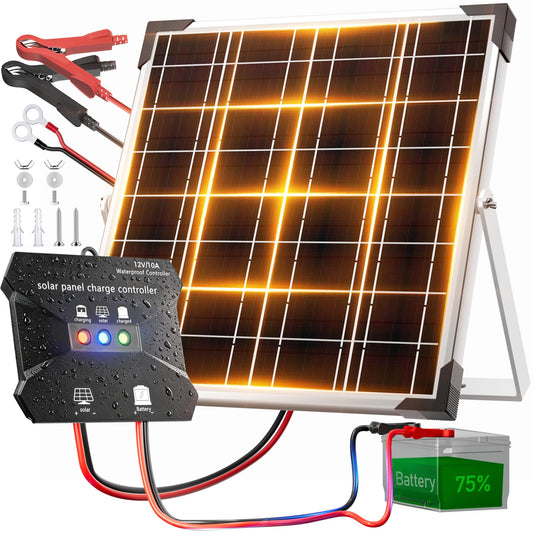 Voltset 12V 20W Solar Panel Trickle Battery Charger Maintainer for DEMO