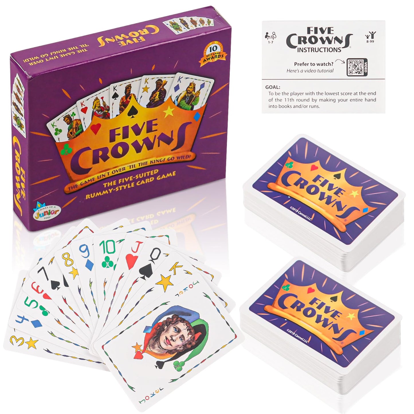 Multicoloured Dedicated Deck Card Game for Classic Family Multiplayer Size - NEW