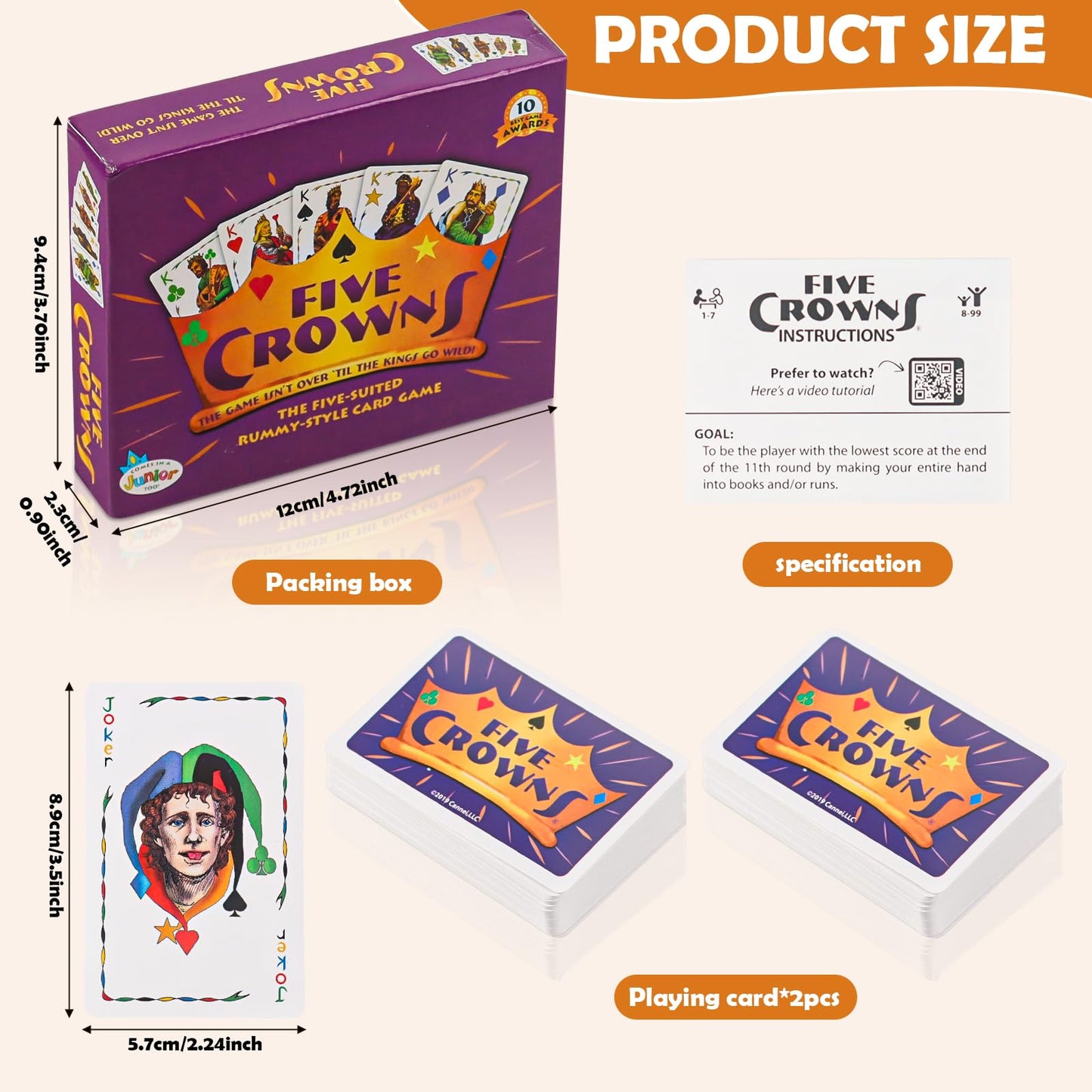 Multicoloured Dedicated Deck Card Game for Classic Family Multiplayer Size - NEW